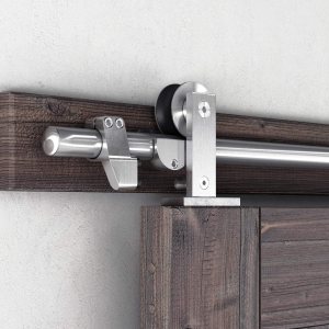 SMARTSTANDARD – Kit de herramientas para puerta deslizante de montaje superior, 5 pies, acero inoxidable, resistente, guía de granero fácil de SMARTSTANDARD – Kit de herramientas para puerta deslizante de montaje superior, 5 pies, acero inoxidable, resistente, guía de granero fácil de