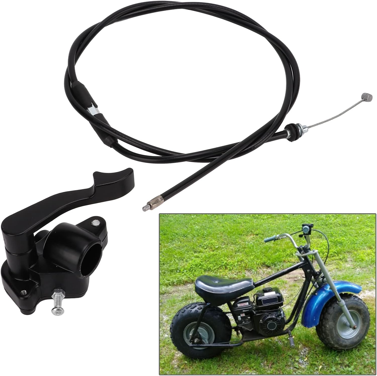 Cable del acelerador de pulgar, 0.866 in, 0.87 pulgadas, cable del acelerador de pulgar, conjunto de mango para chino 50cc 70cc 90cc 110cc 125cc
