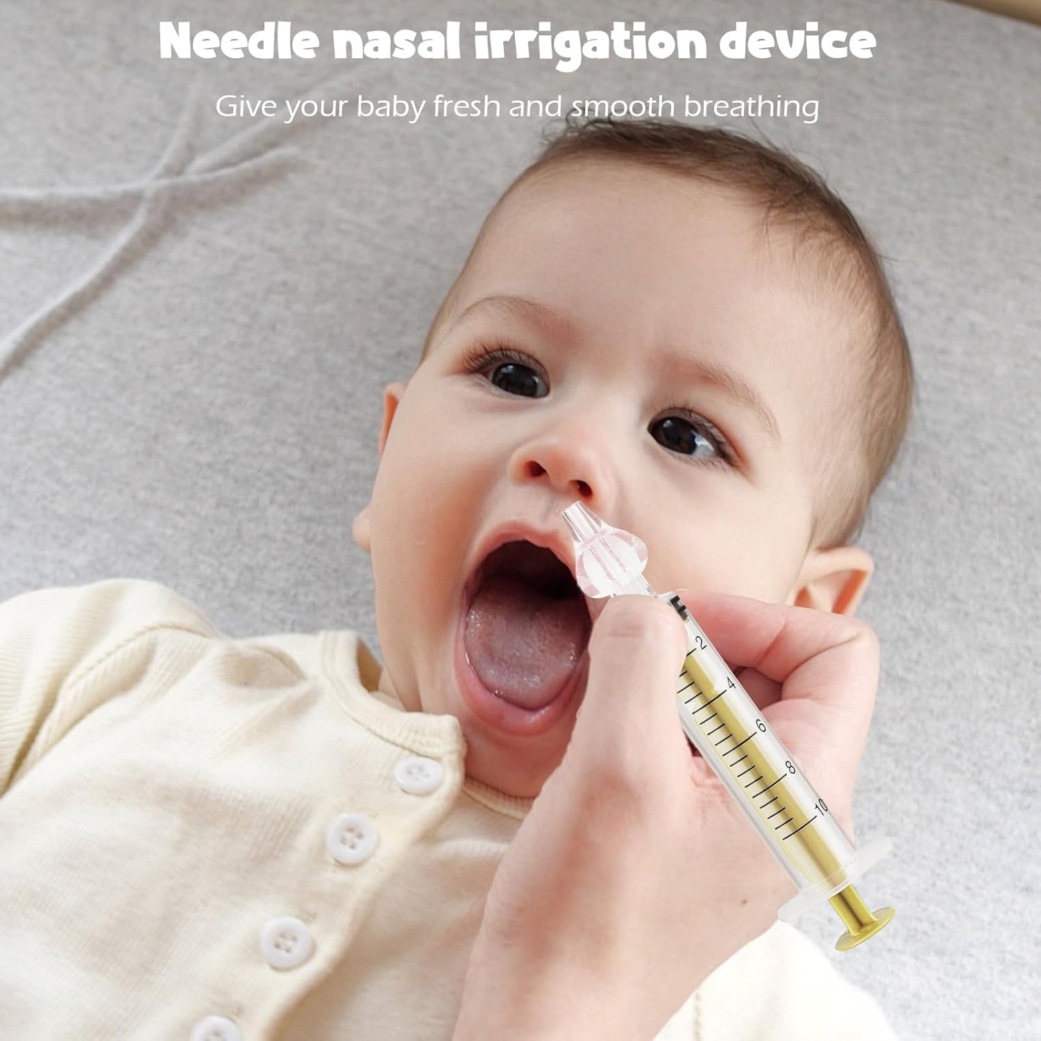AOZBZ Aspirador nasal para bebé, 4 piezas, juego de irrigadores nasales profesionales para bebés, sin BPA, limpiador de nariz portátil para bebés,