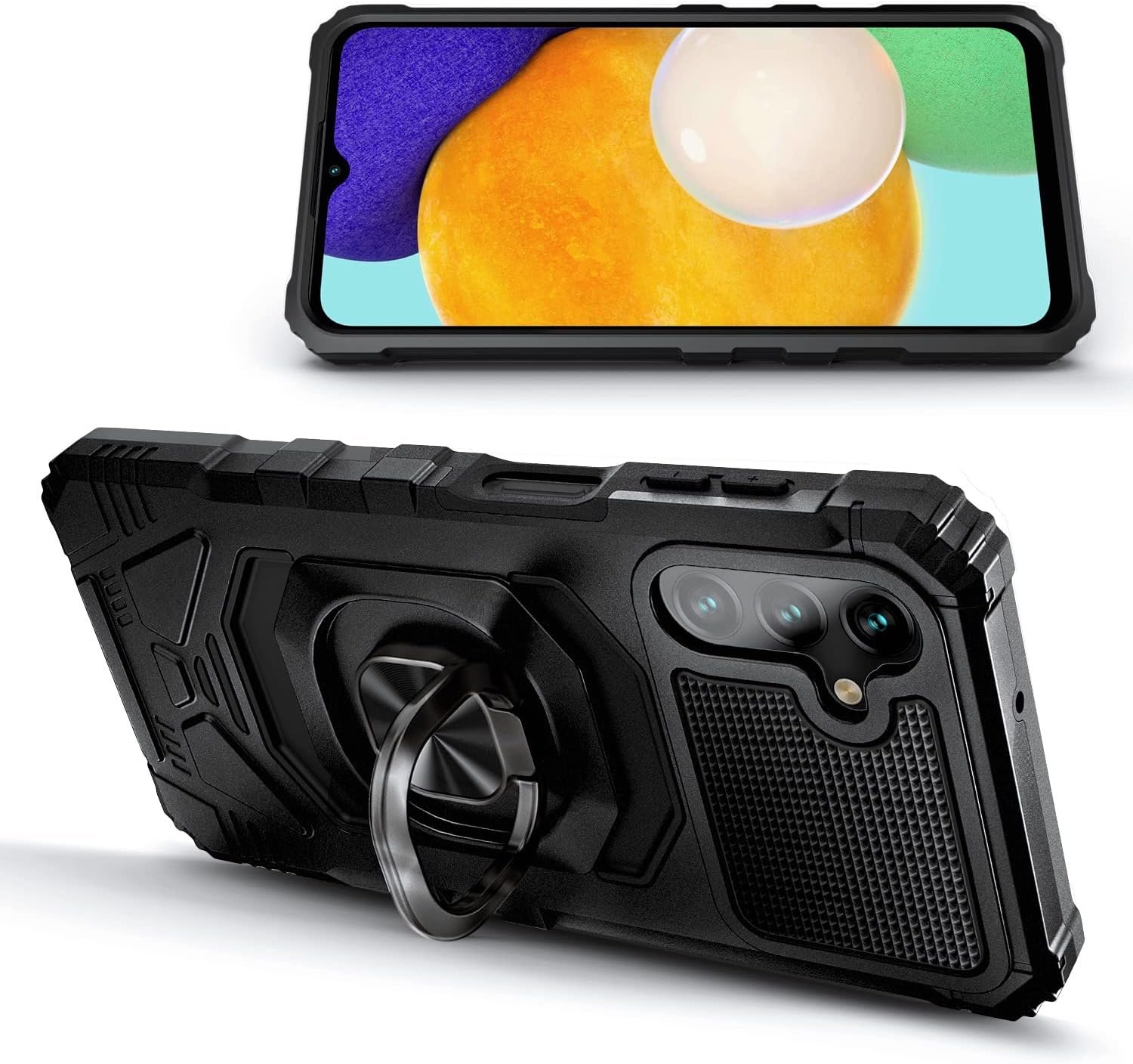NZND Funda para Samsung Galaxy A13 5G con protector de pantalla de vidrio templado (cobertura máxima), protección de cuerpo completo grado militar,
