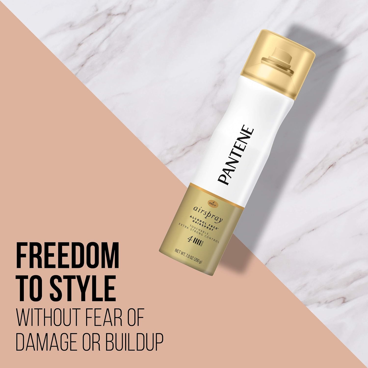 Pantene Pro-V Level 4 – Aerosol para el cabello con control extra fuerte para un acabado suave y táctil, 7 onzas