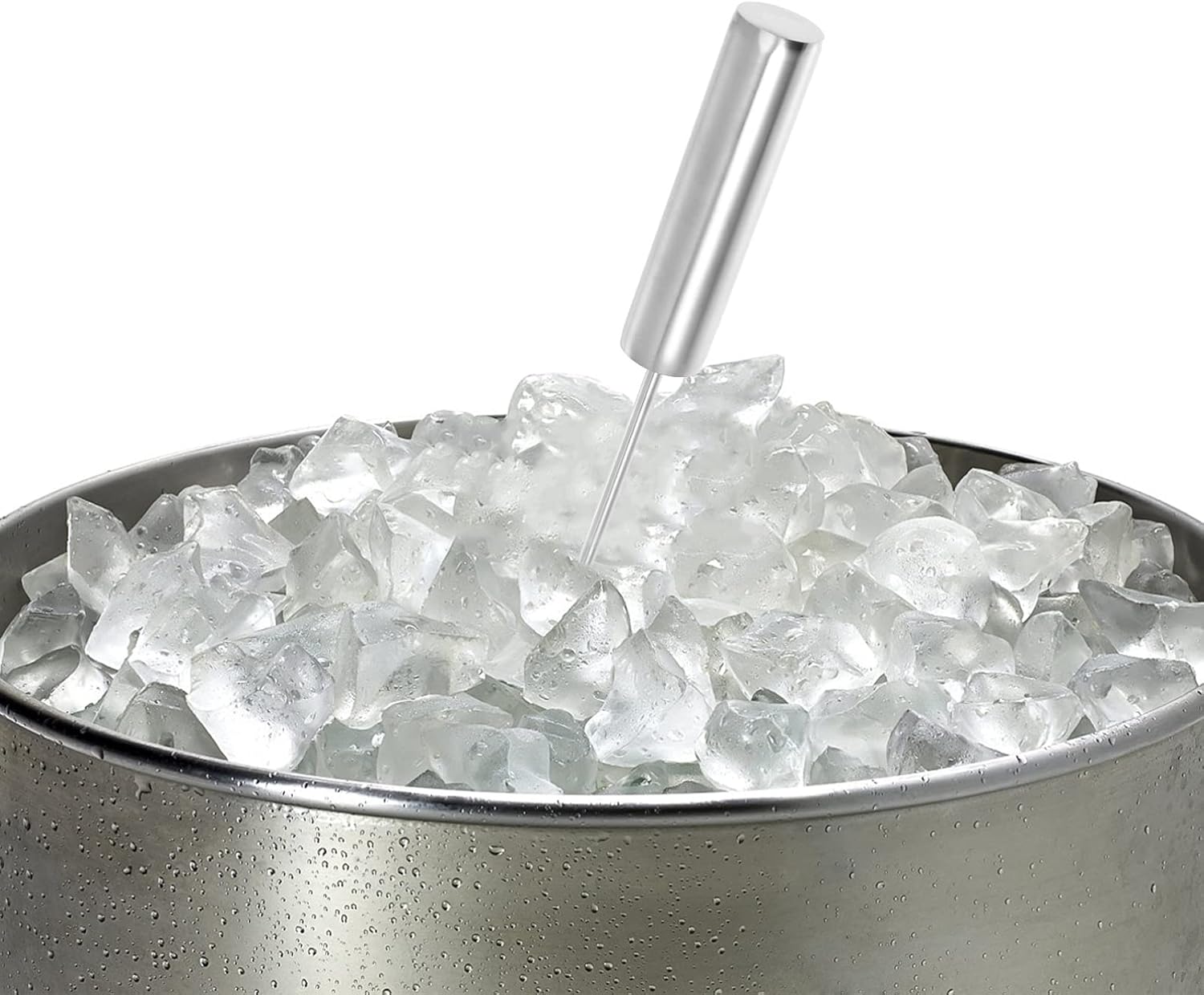 DOITOOL Picadora de hielo de acero inoxidable, trituradora de hielo, herramienta de hielo triturado para cocina, bares, camarero, picnic, camping y