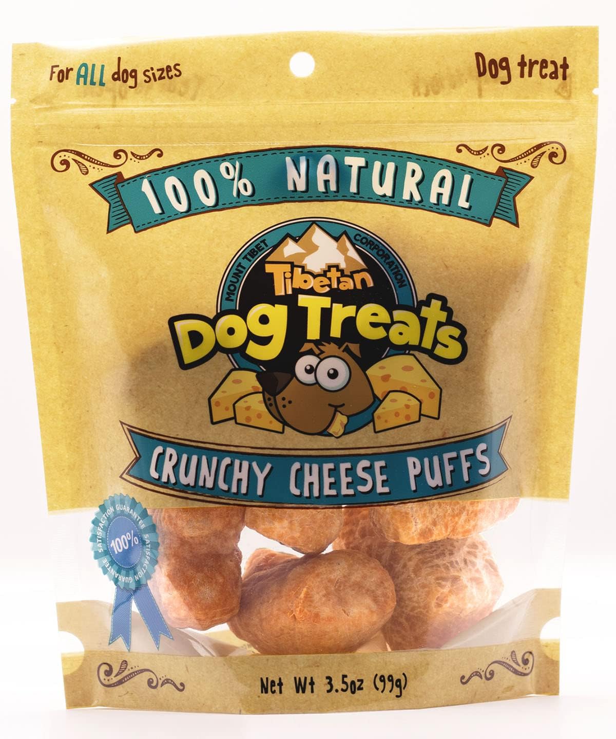 Puffs tibetanos crujientes de queso  Puffs masticables para perros  Todo natural  Recompensa saludable y golosinas de entrenamiento para perros