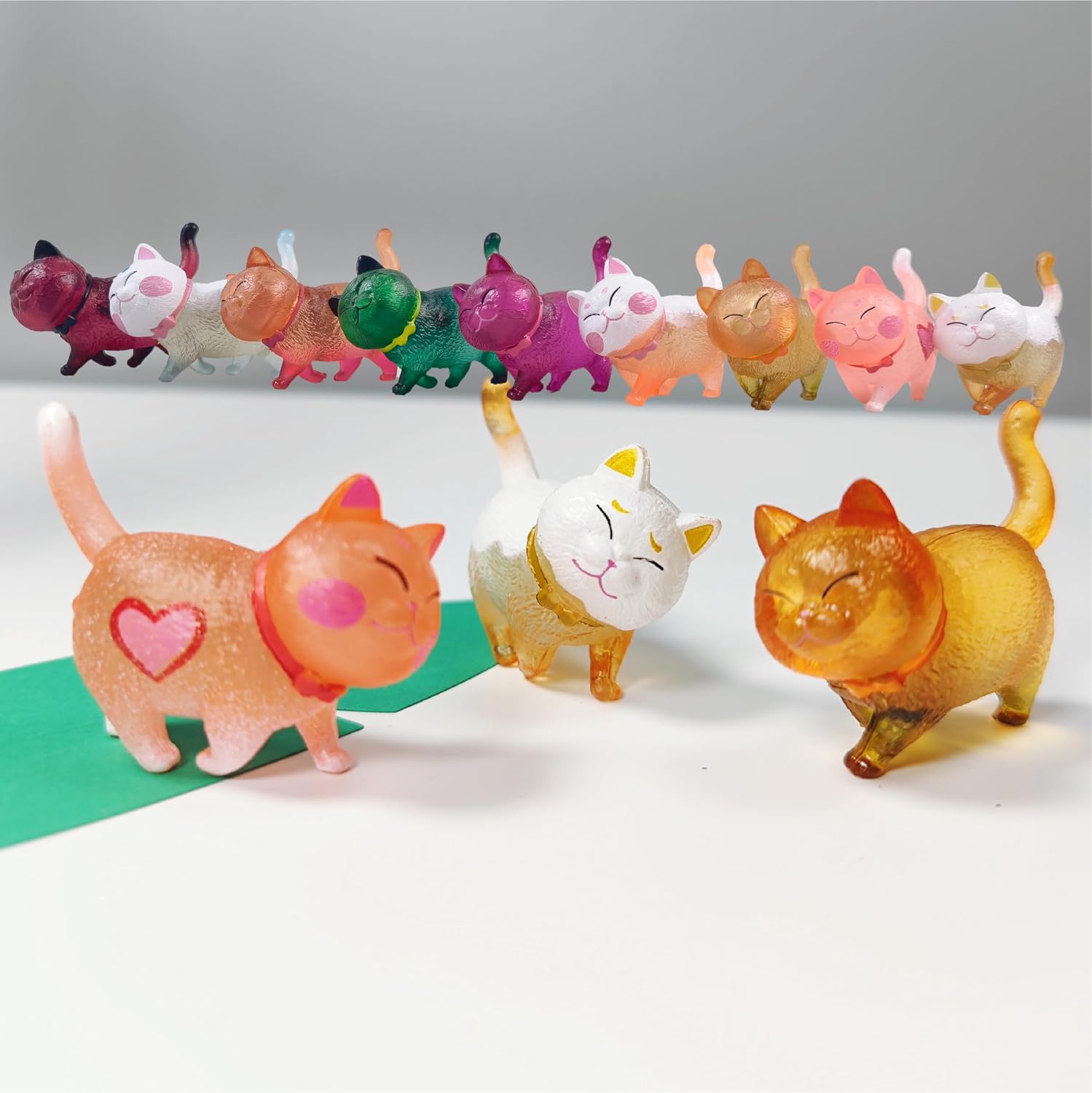 Paquete de 9 imanes 3D de gatos lindos para refrigerador, oficina, nevera, decoración del hogar para cocina, casa, pizarra blanca, notas, calendario