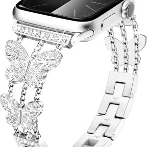 G-ficu Correa de mariposa compatible con Apple Watch Band de 1.772 in, 1.732 in, 1.929 in, 1.654 in, iWatch SE Series 9 8 7 6 5 4 3 2 1 Ultra 21, G-ficu Correa de mariposa compatible con Apple Watch Band de 1.772 in, 1.732 in, 1.929 in, 1.654 in, iWatch SE Series 9 8 7 6 5 4 3 2 1 Ultra 21,