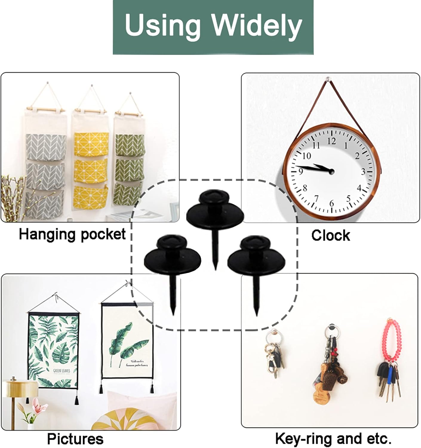 30 ganchos de pared, ganchos de pared de doble cabeza para colgar en la pared, decoración amigable para inquilinos, ganchos pequeños para marcos de
