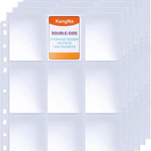 KangNa - 1800 bolsillos de doble cara para tarjetas de béisbol, fundas para tarjetas fotográficas KangNa con 9 bolsillos para carpetas de 3 anillas, páginas para tarjetas coleccionables para Pokémon, Colombia KangNa - 1800 bolsillos de doble cara para tarjetas de béisbol, fundas para tarjetas fotográficas KangNa con 9 bolsillos para carpetas de 3 anillas, páginas para tarjetas coleccionables para Pokémon, Colombia