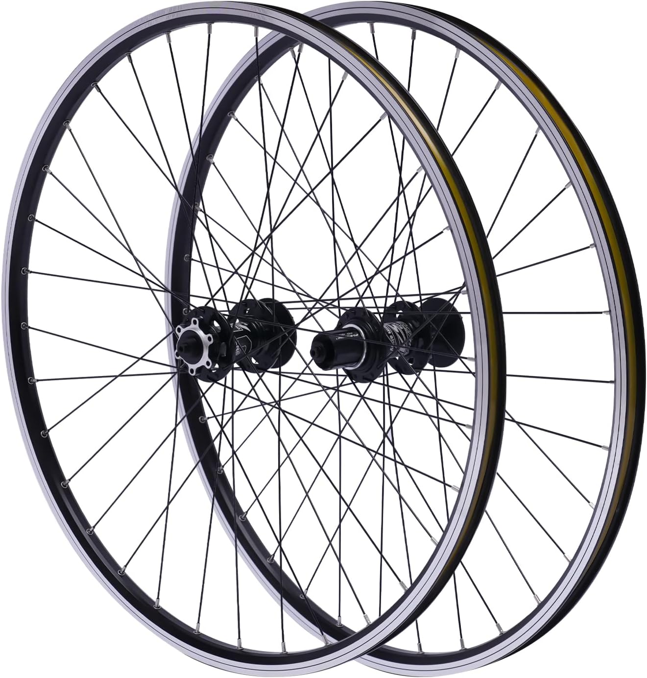 Juego de ruedas, 29 pulgadas MTB Juego de ruedas de aleación de aluminio de doble pared, ruedas delanteras y traseras con cubos de rodamiento para
