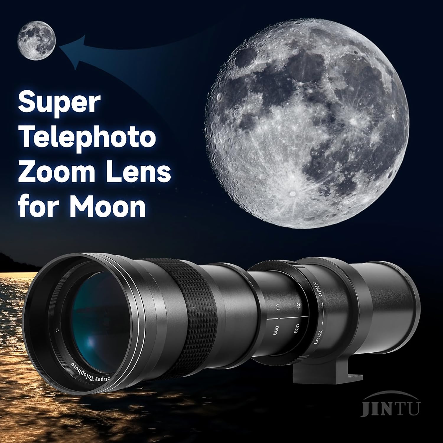 JINTU Lente de cámara sin espejo de enfoque manual de 16.535-31.496 in f8.3 apto para cámara Sony E Mount A6600 A6500 ZV-E10 A7IV A6400 A7II A7SIII