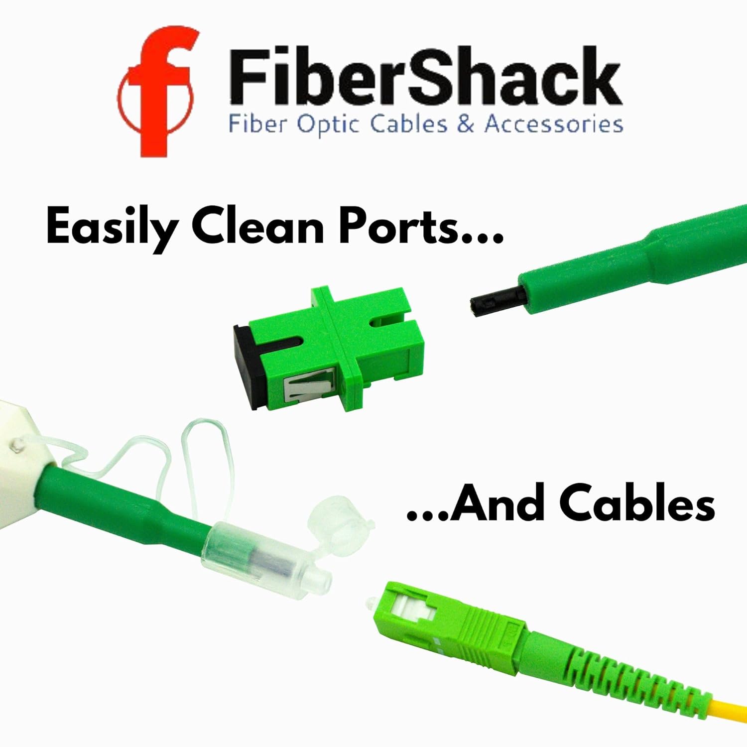 Pluma limpiadora ST de fibra óptica de 0.098 in y tapas antipolvo – FC y SC Fiber Cleaner Pen – Más de 800 conectores de fibra óptica con funda de