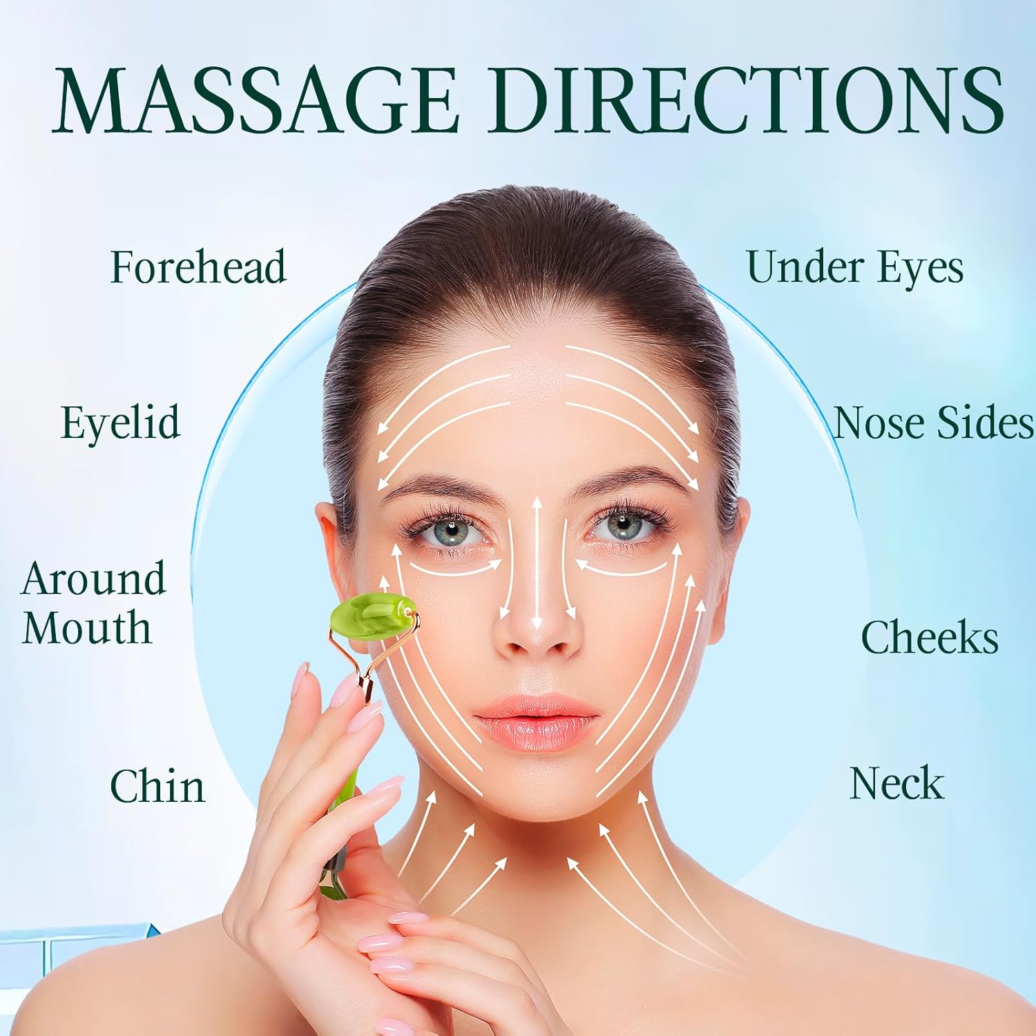 Regalos para mujeres, relleno de calcetines de Navidad rodillo facial Gua Sha, juego de herramientas únicas para regalos de cumpleaños, accesorios