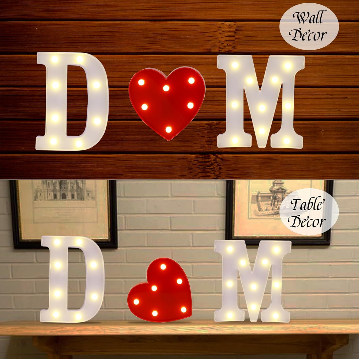 Letrero LED de marquesina, letrero luminoso de 26 letras del alfabeto, letras LED que funcionan con pilas, para luz nocturna, bodas, cumpleaños,