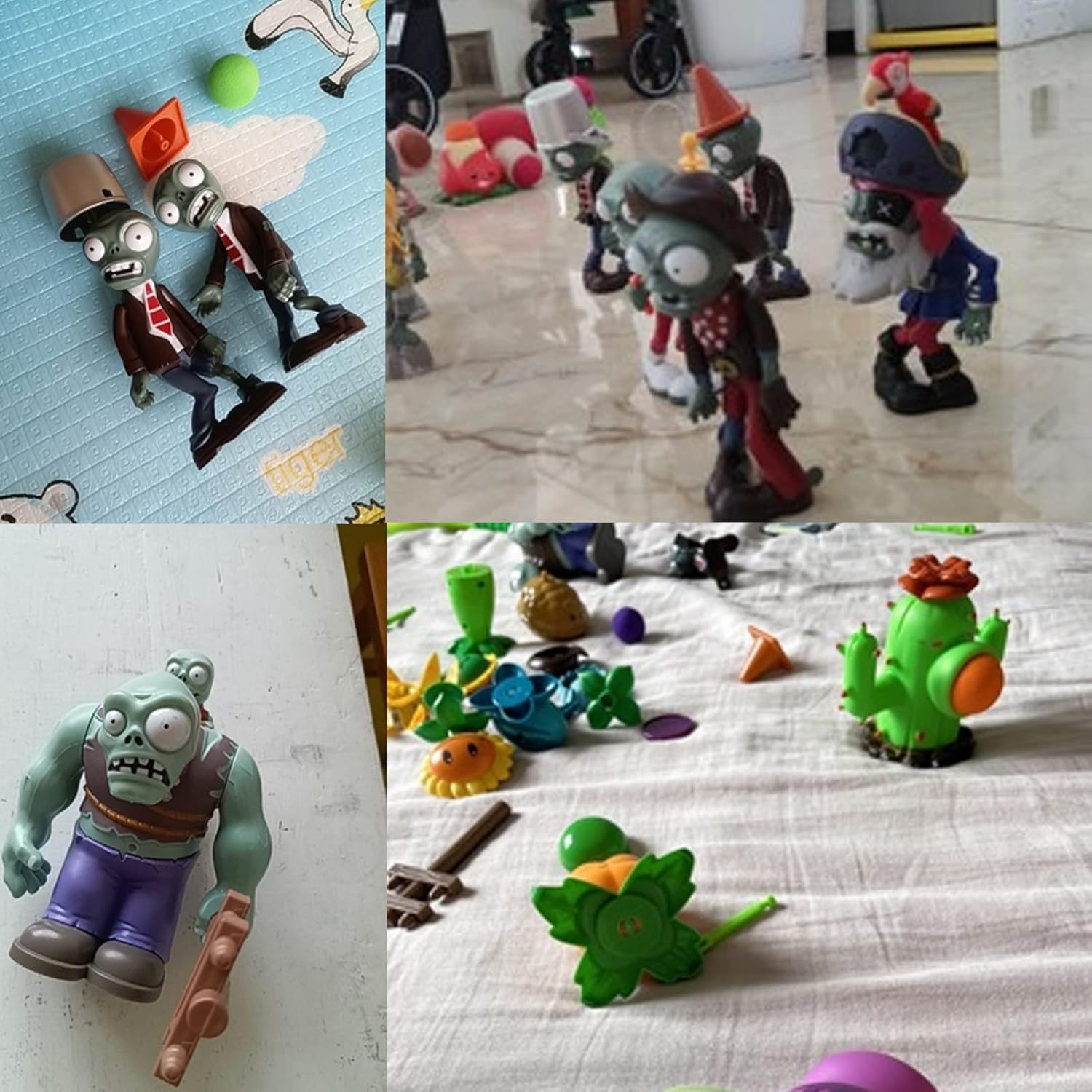 Plantas Zombies 2 juguetes 14 piezas, incluyendo mapa de batalla, juguetes zombies de Navidad y Halloween, juguetes de PVZ, suministros de fiesta