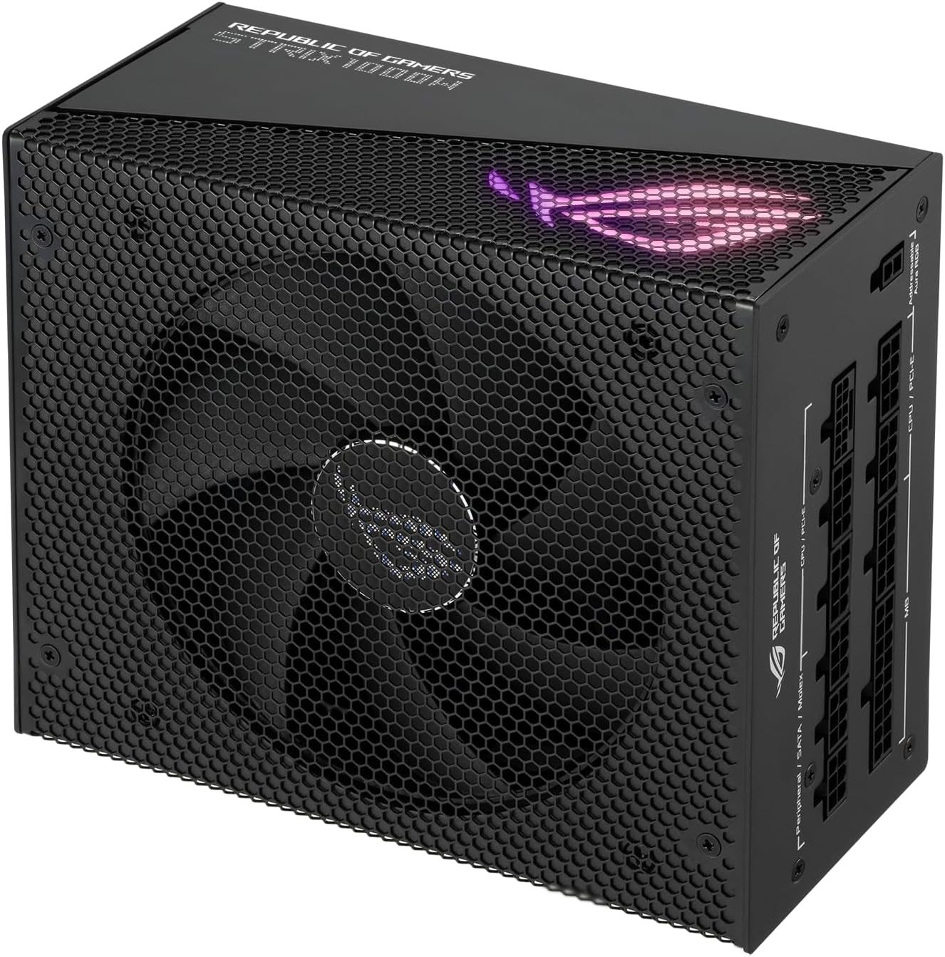 ASUS ROG Strix 1000W Gold Aura Edition (fuente de alimentación totalmente modular, certificado Gold 80+, ATX 3.0, certificación Cybenetics Lambda