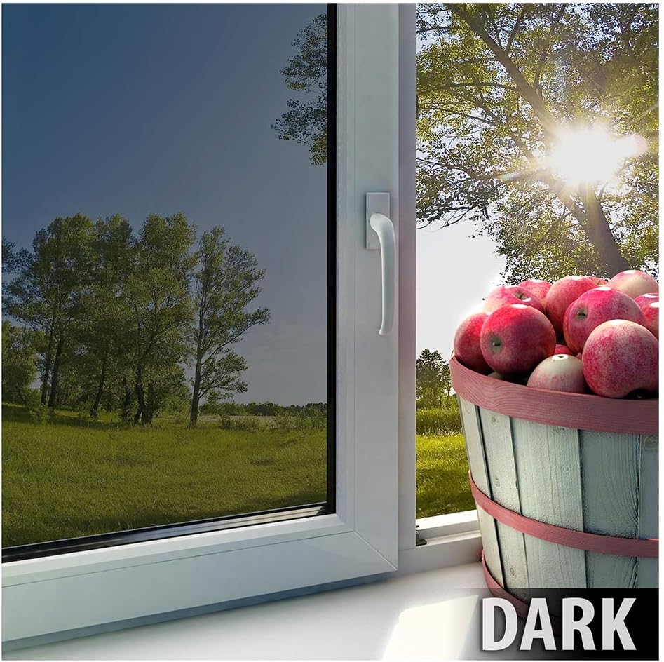 Película de ventana para privacidad y protección solar plateada 15, BDF EXS15 EXTERIOR, oscura, de BuyDecorativeFilm