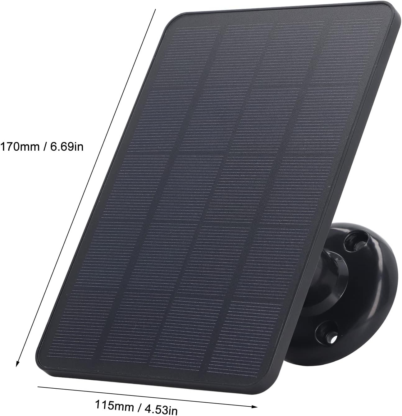 Diydeg Panel solar de 4W 5V para cámara exterior, para cámara de seguridad Ring con interfaz micro USB, para cámara Blink Floodlight, energía solar
