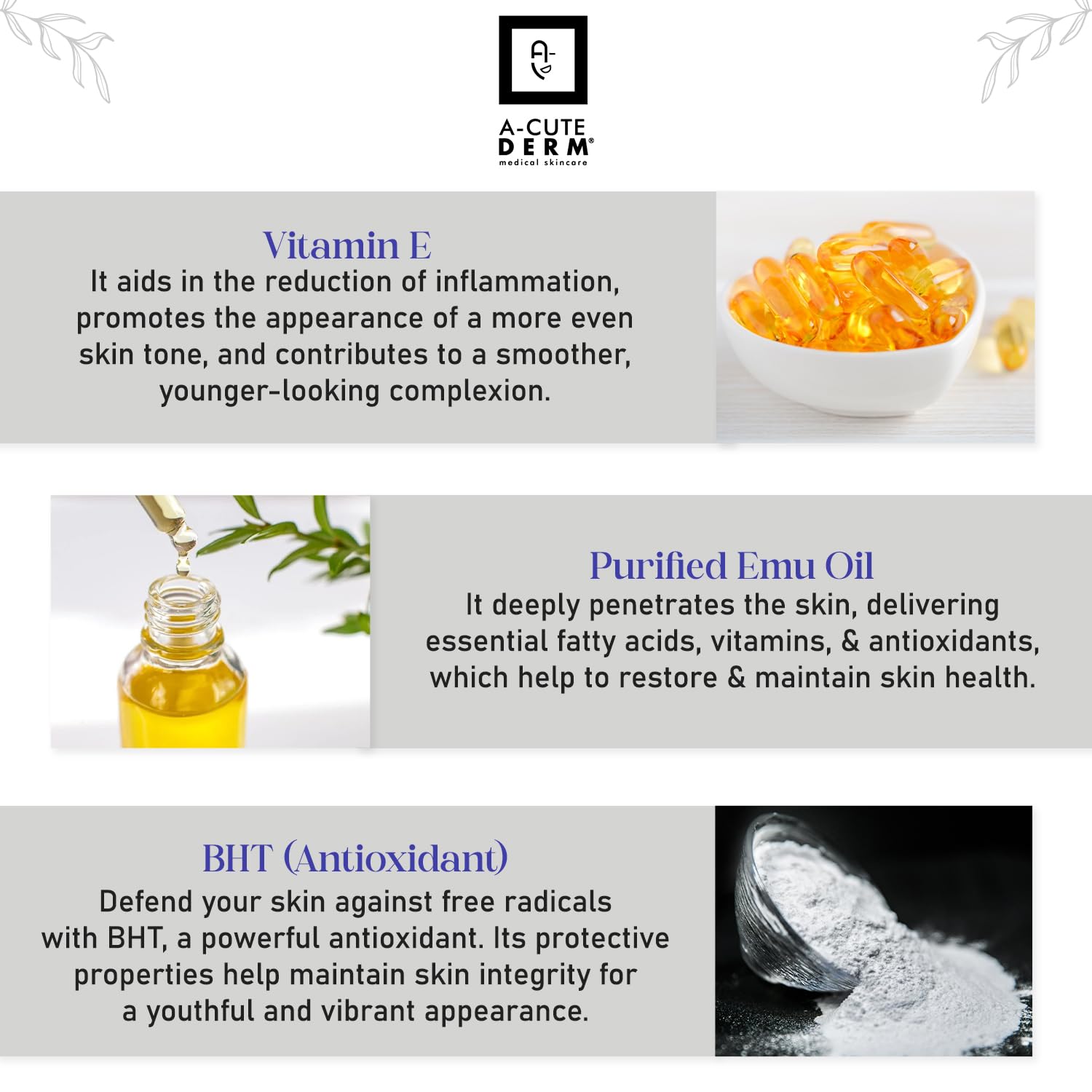 Emunition E2 Suero Hidratante para Mejorar la Pérdida Hidratante Ayuda a Curar la Piel Sensible (1 oz)