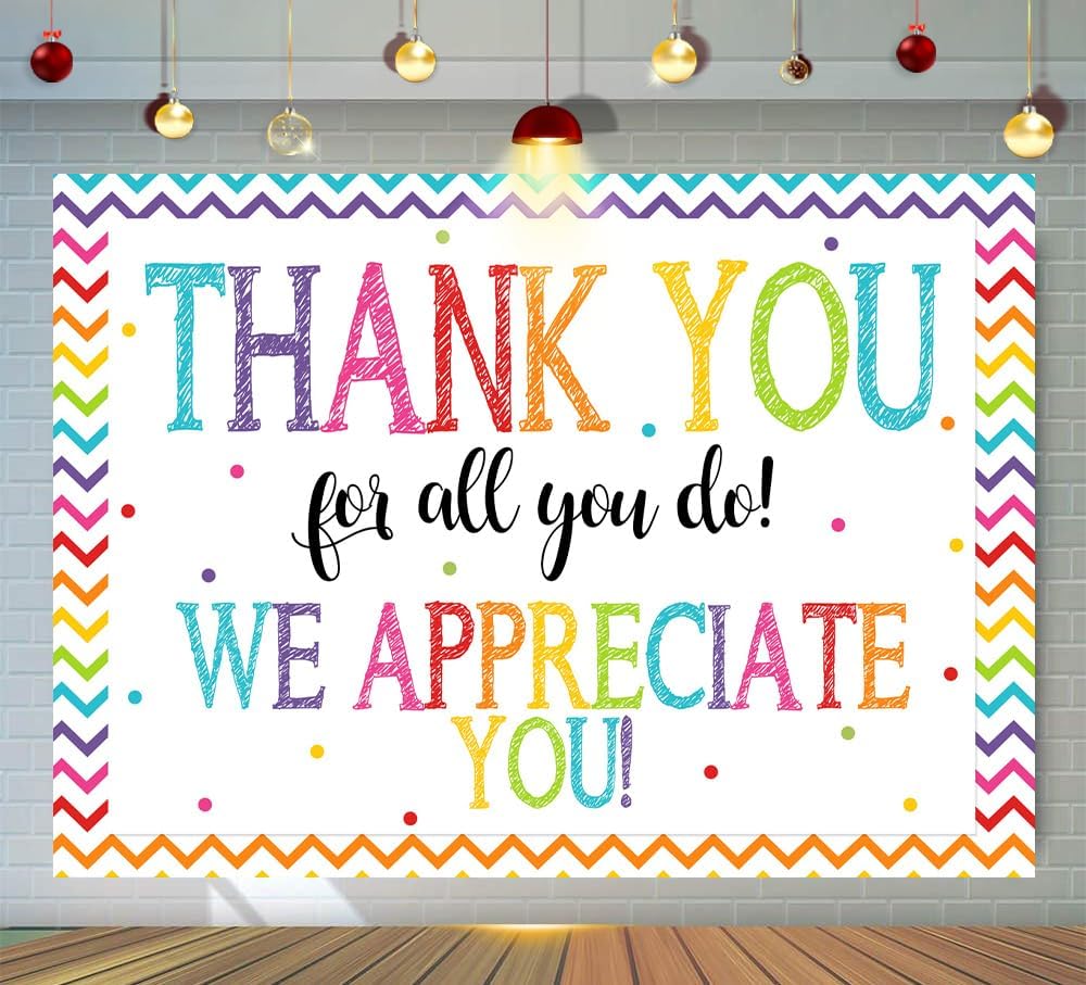 Telón de fondo de gratitud de 7 x 5 pies con texto en inglés Thank You for All You Do, Be Thankful to the Teachers (Be Thankful to the Teachers (Be