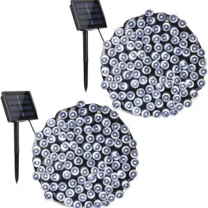 Toodour – Luces solares de Navidad, paquete de 2 unidades, 200 luces LED, 8 modos, tira de luces solares, 72 pies de longitud, luces solares de Toodour – Luces solares de Navidad, paquete de 2 unidades, 200 luces LED, 8 modos, tira de luces solares, 72 pies de longitud, luces solares de