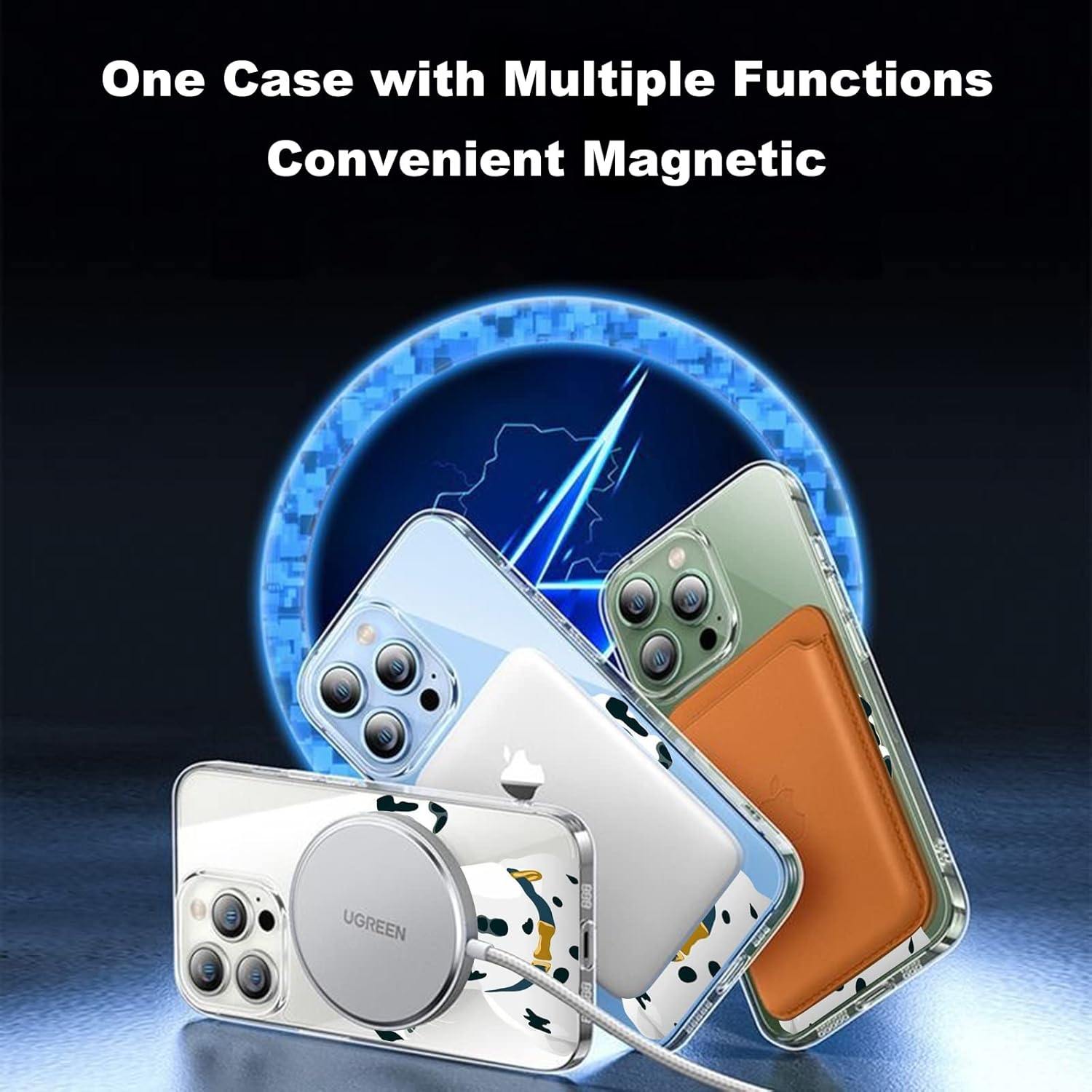 Funda magnética para iPhone 13 compatible con carga inalámbrica MagSafe, diseño de perro, a prueba de golpes, antiarañazos, para hombres y mujeres