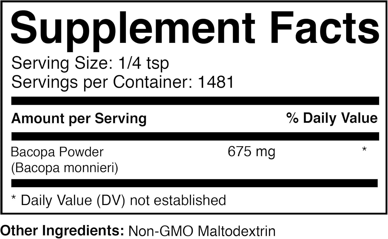 Prescribed For Life Bacopa Powder 41  Brahmi Powder para cabello lustroso natural  Suplementos de hierbas ayurvédicas para la salud general  Vegano,