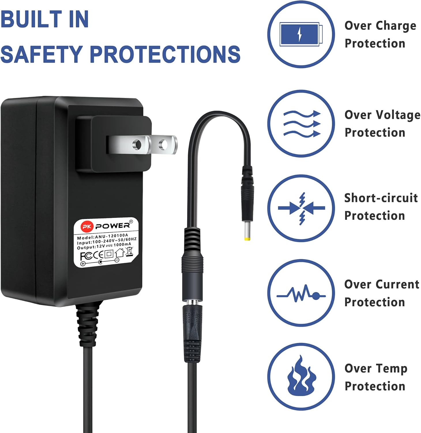 PKPOWER Adaptador de CA compatible con Dymo LabelManager 260P 360D 280 1815990, fuente de alimentación para Label Manager LM-280 1754490 420P