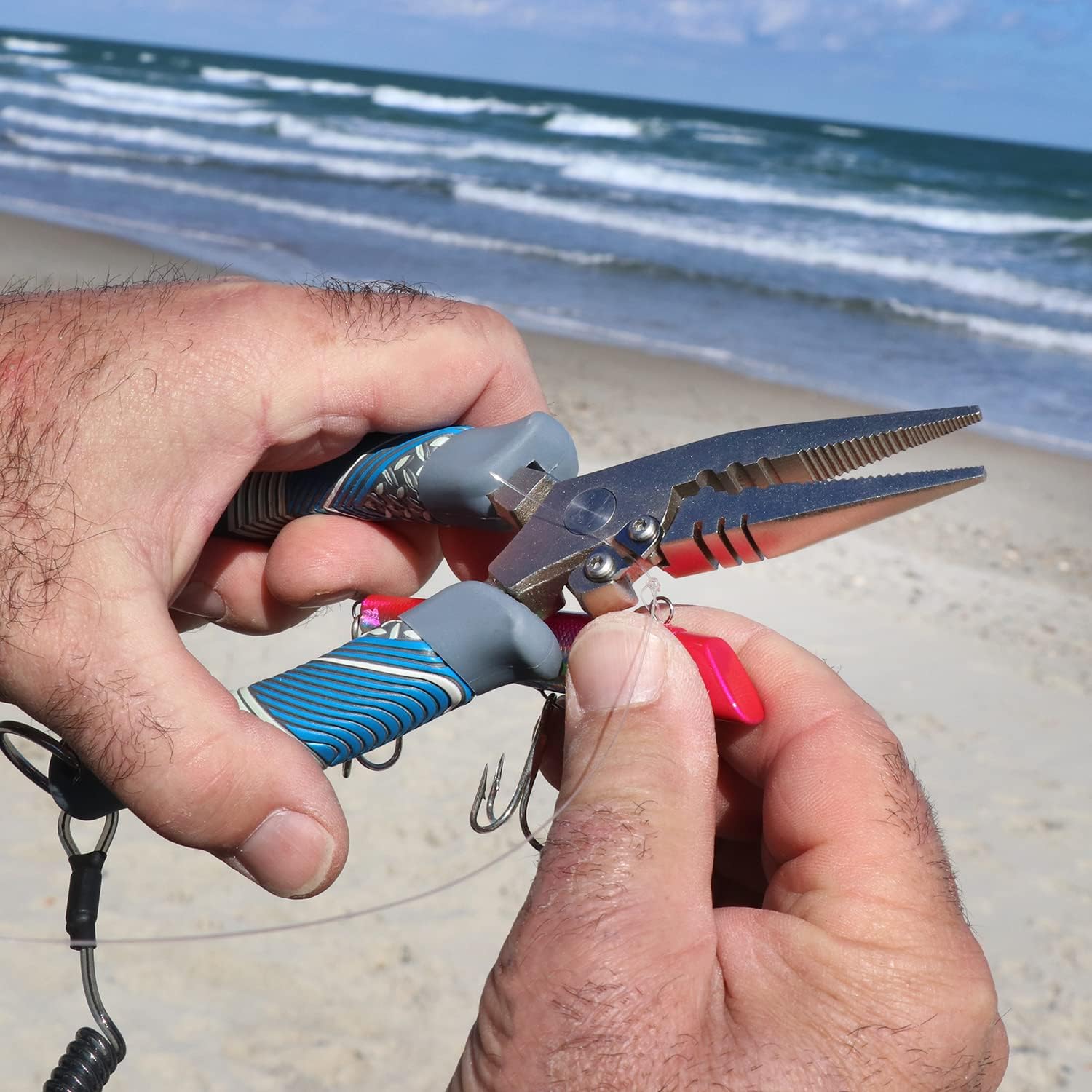 Calcutta Squall Torque Series Alicates de acero inoxidable con cortador lateral – Accesorio para herramientas de pesca
