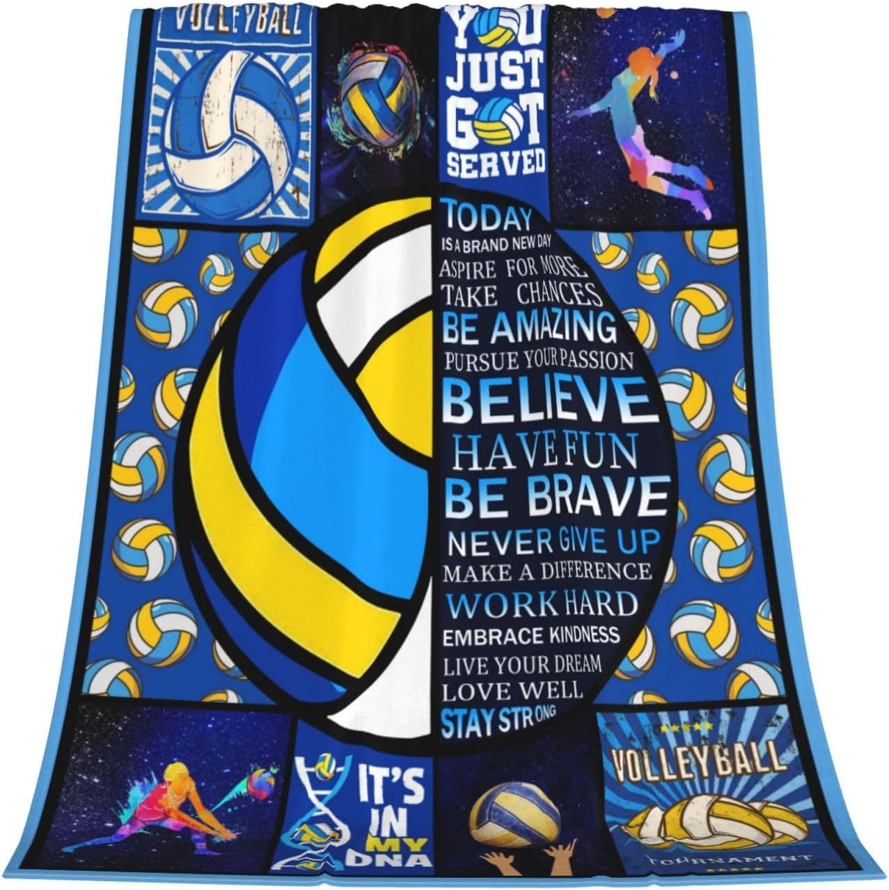 Manta de forro polar de voleibol, tamaño Queen, manta de cama suave, ligera, afelpada, acogedora, microfibra de lujo