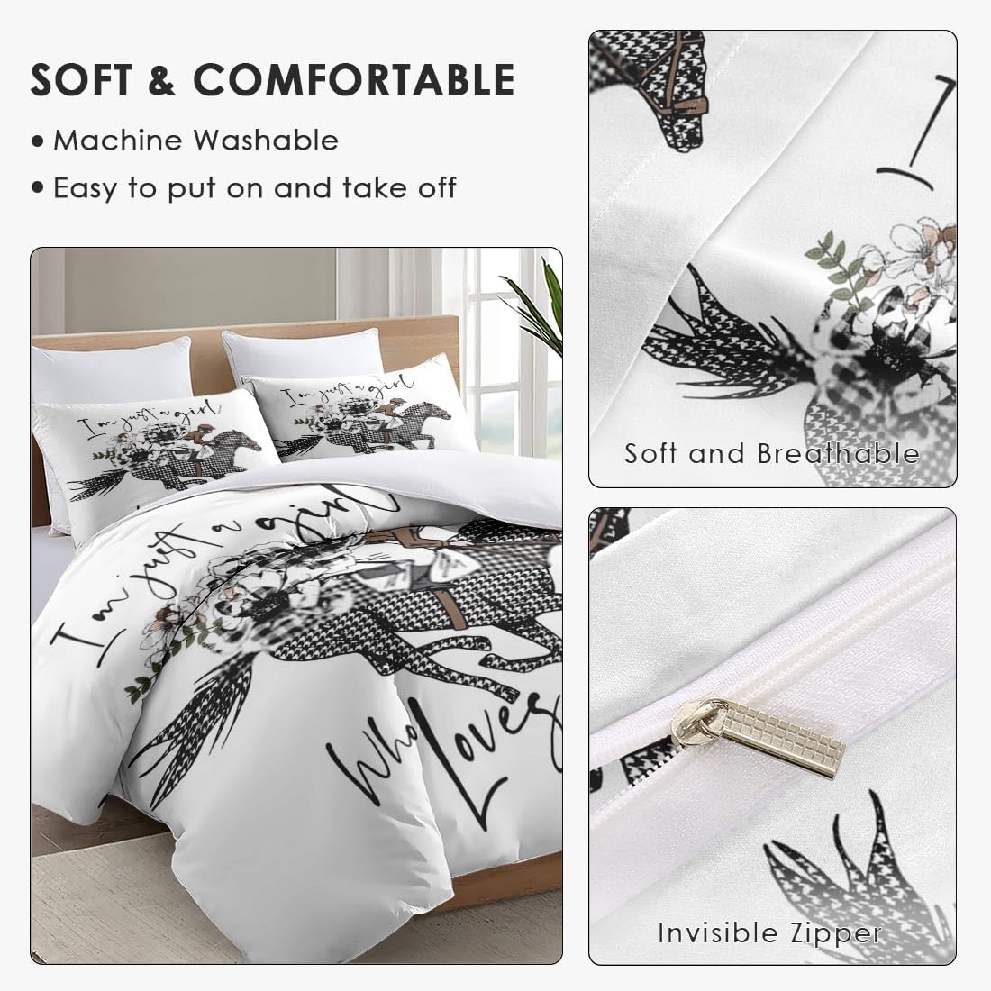 Funda de edredón tamaño matrimonial, juego de ropa de cama con cierre de cremallera para niños y adultos, funda de edredón floral de hojas vintage