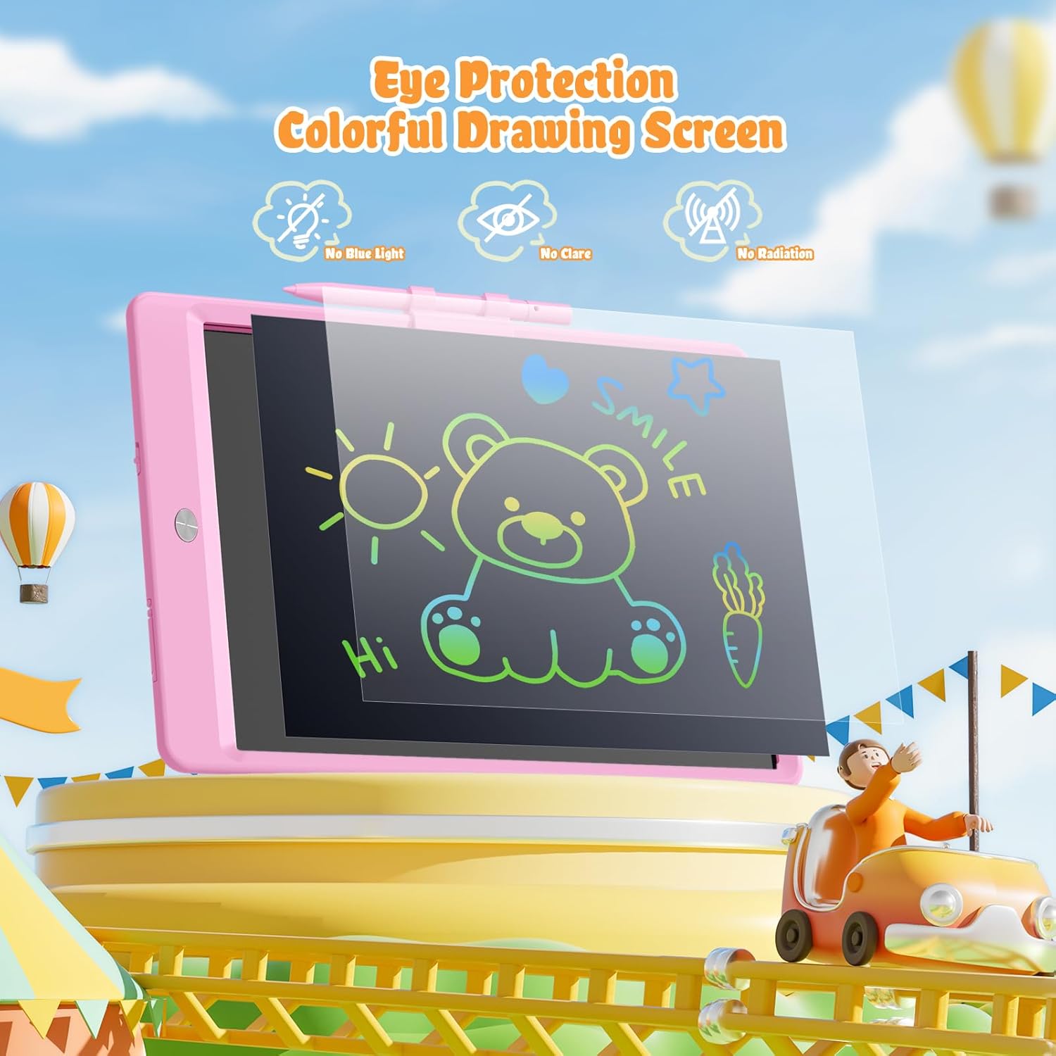 Juguetes para niñas de 3 a 6 años, tableta de escritura LCD para niños de 10 pulgadas, paquete de 2, tablero de garabatos reutilizable para niños de