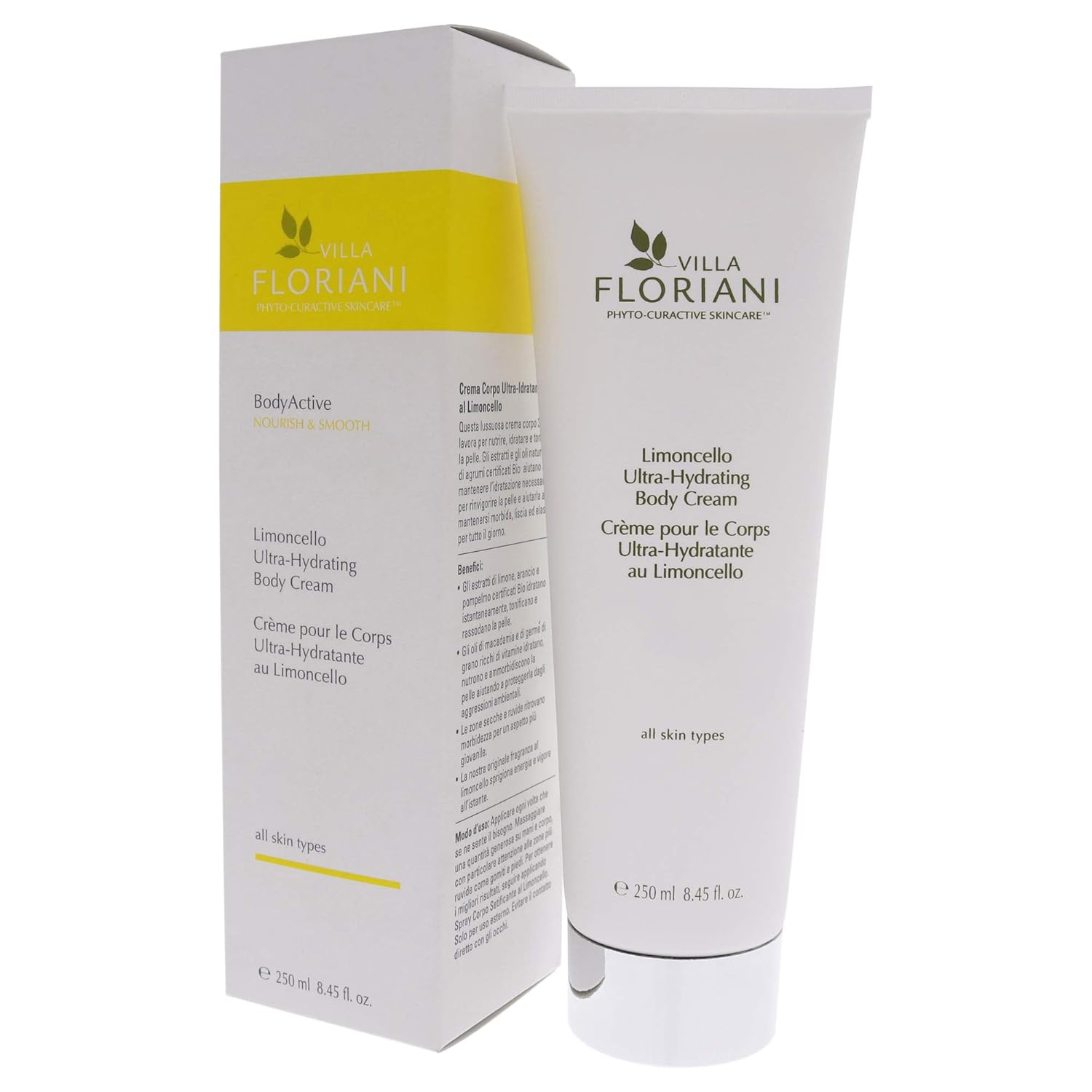 Villa Floriani Crema Corporal Ultra Hidratante – Limoncello Mujeres Crema Corporal 8.45 oz, Blanco, (I0106602)