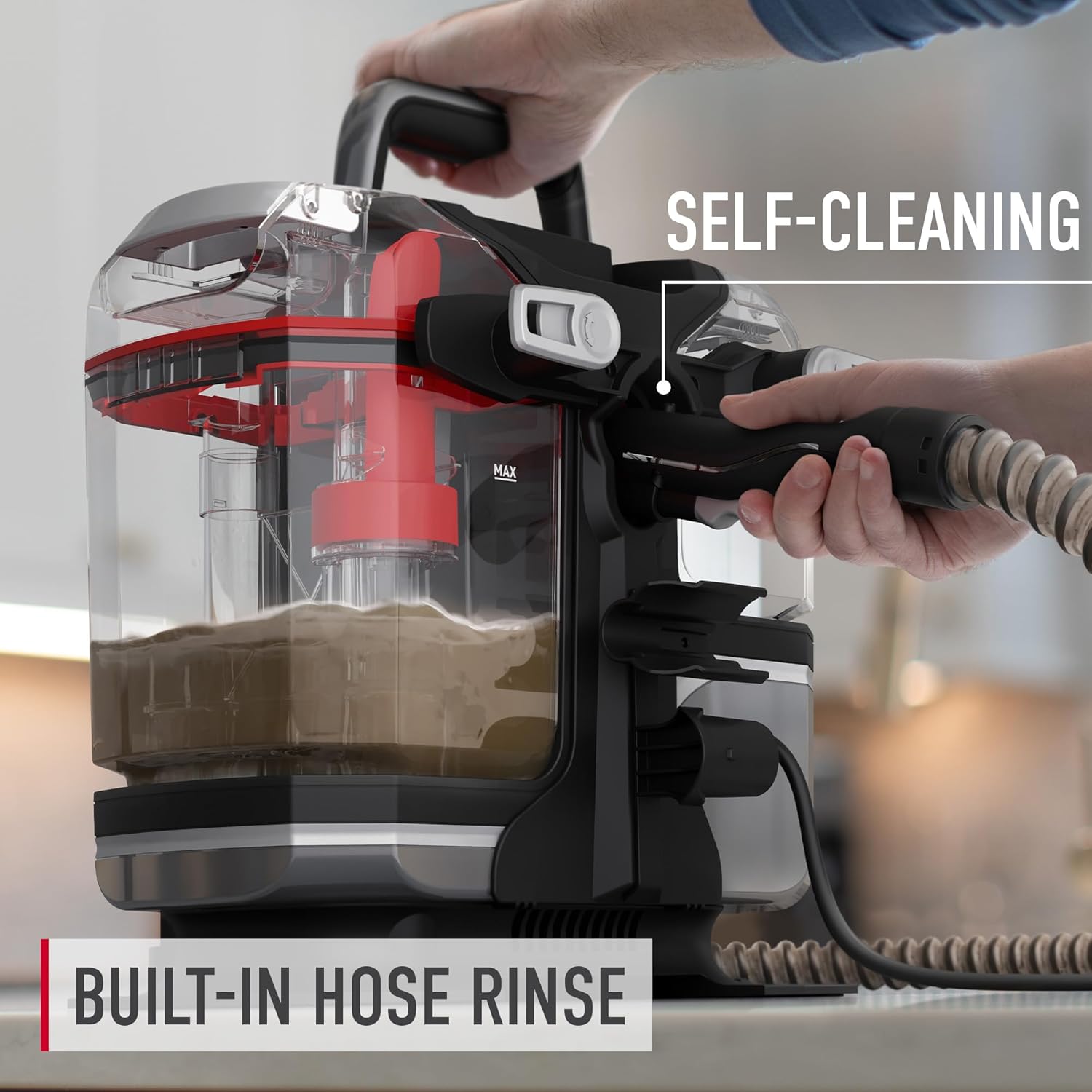 Hoover CleanSlate XL FH15000V, máquina limpiadora de alfombras y tapicería, con herramientas especializadas, removedor permanente de manchas, coche