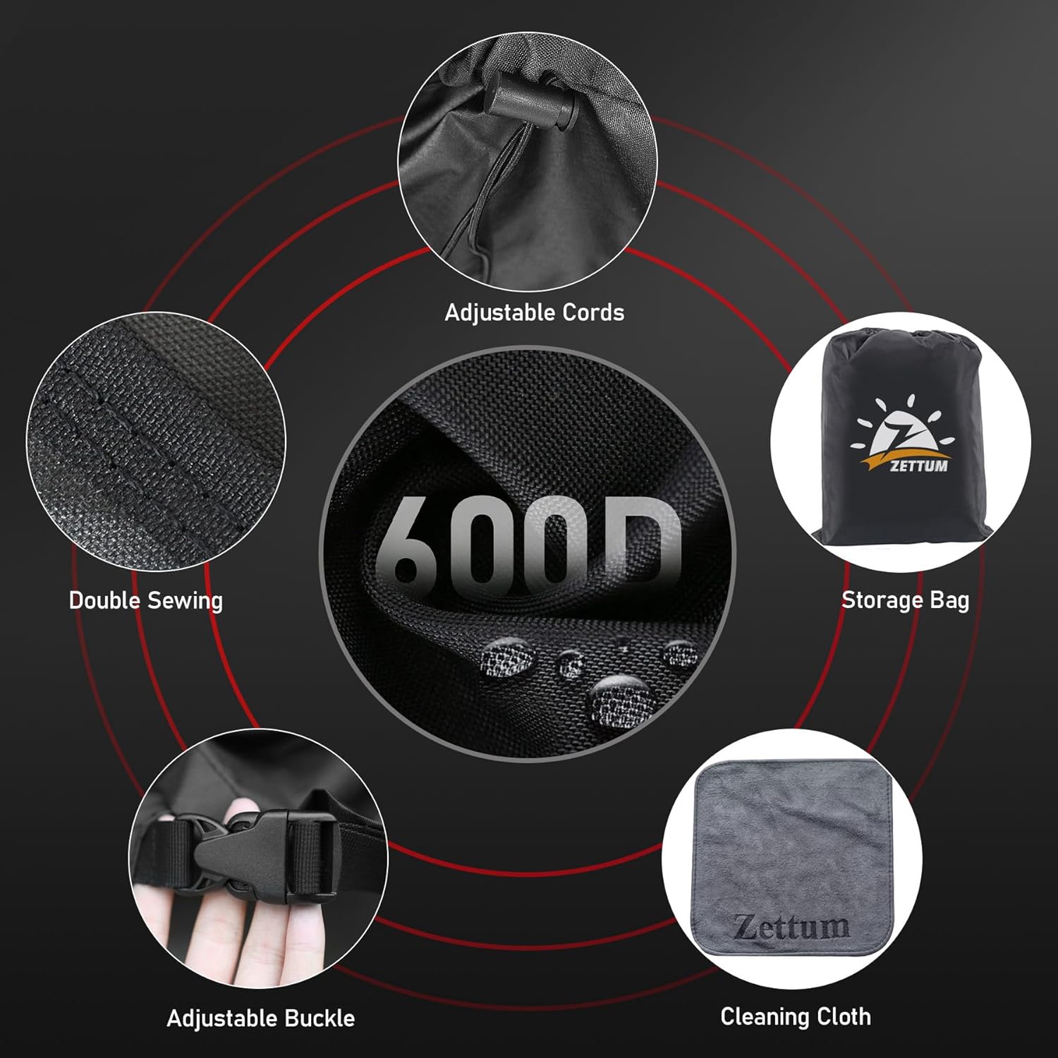 Funda para canoa de kayak, cubierta de kayak 600D para almacenamiento al aire libre, resistente al agua, resistente a la decoloración para kayak,