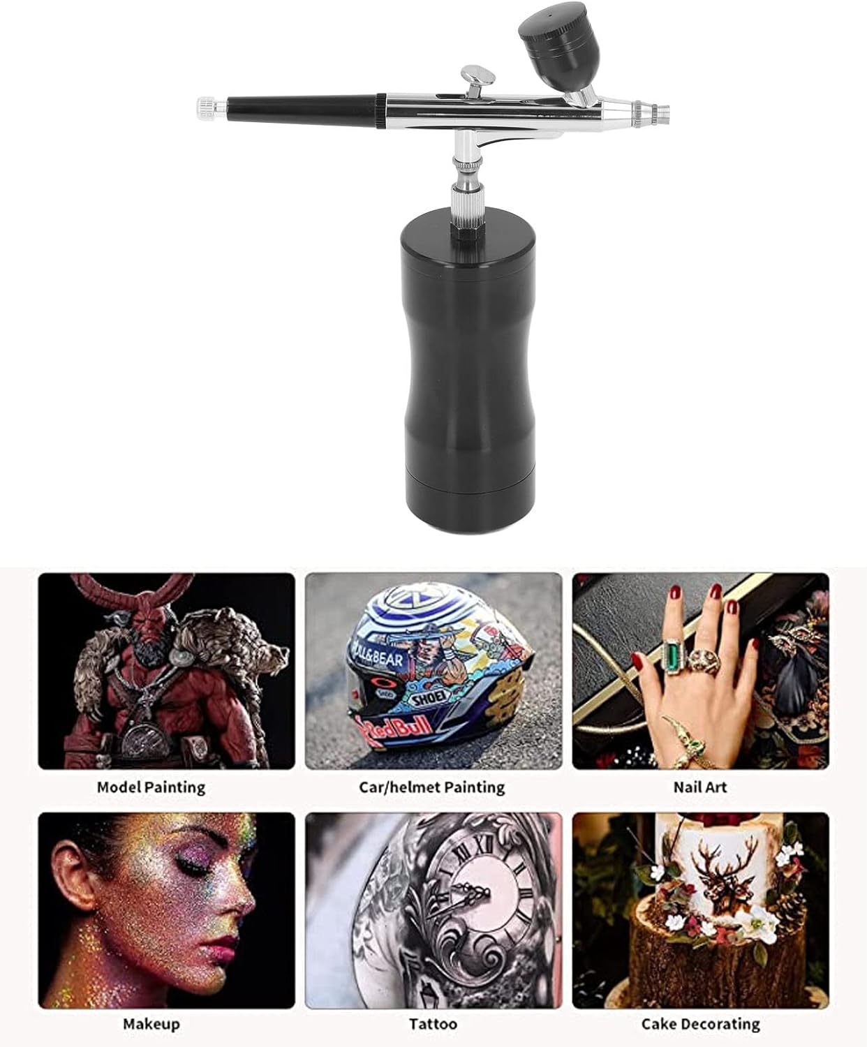 Kit de aerógrafo inalámbrico con compresor, juego de pistola de aerógrafo portátil de mano de 27 PSI, cepillos de aire de carga USB para tatuajes de