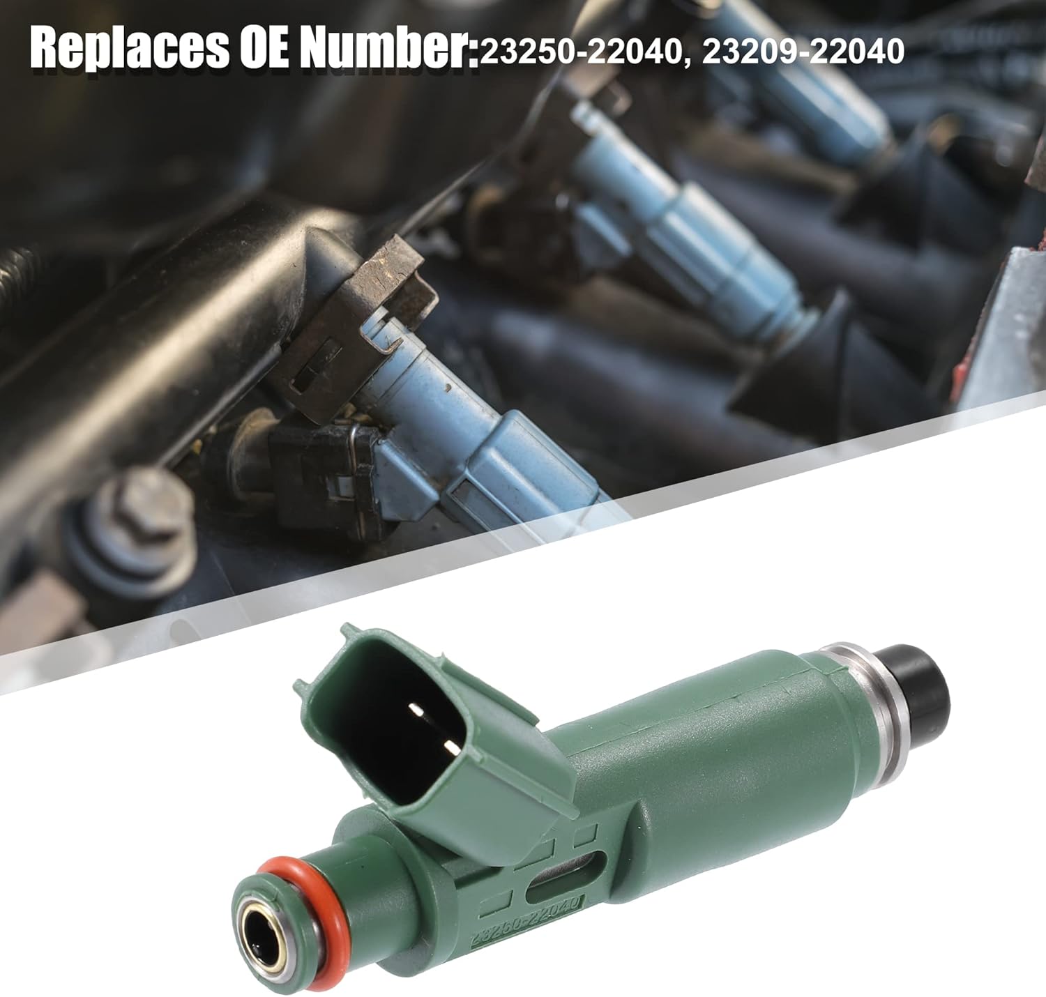 X AUTOHAUX Inyector de combustible del coche de 4pcs 23250-22040 para Toyota Celica 2000-2005 para Toyota Corolla 1999-2006 para Toyota Matrix