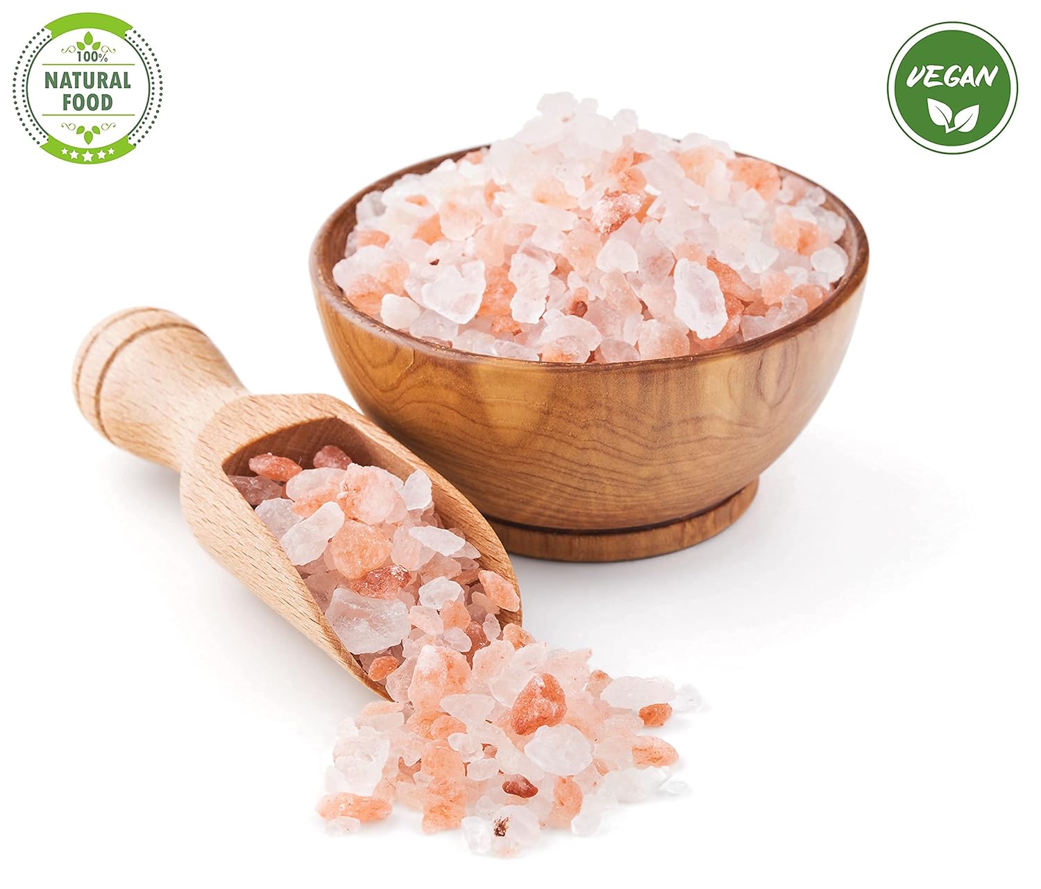 SPICY ORGANIC Sal natural del Himalaya sin OMG, sal rosa del Himalaya sin gluten, rica en 80 minerales y elementos, 8 onzas.