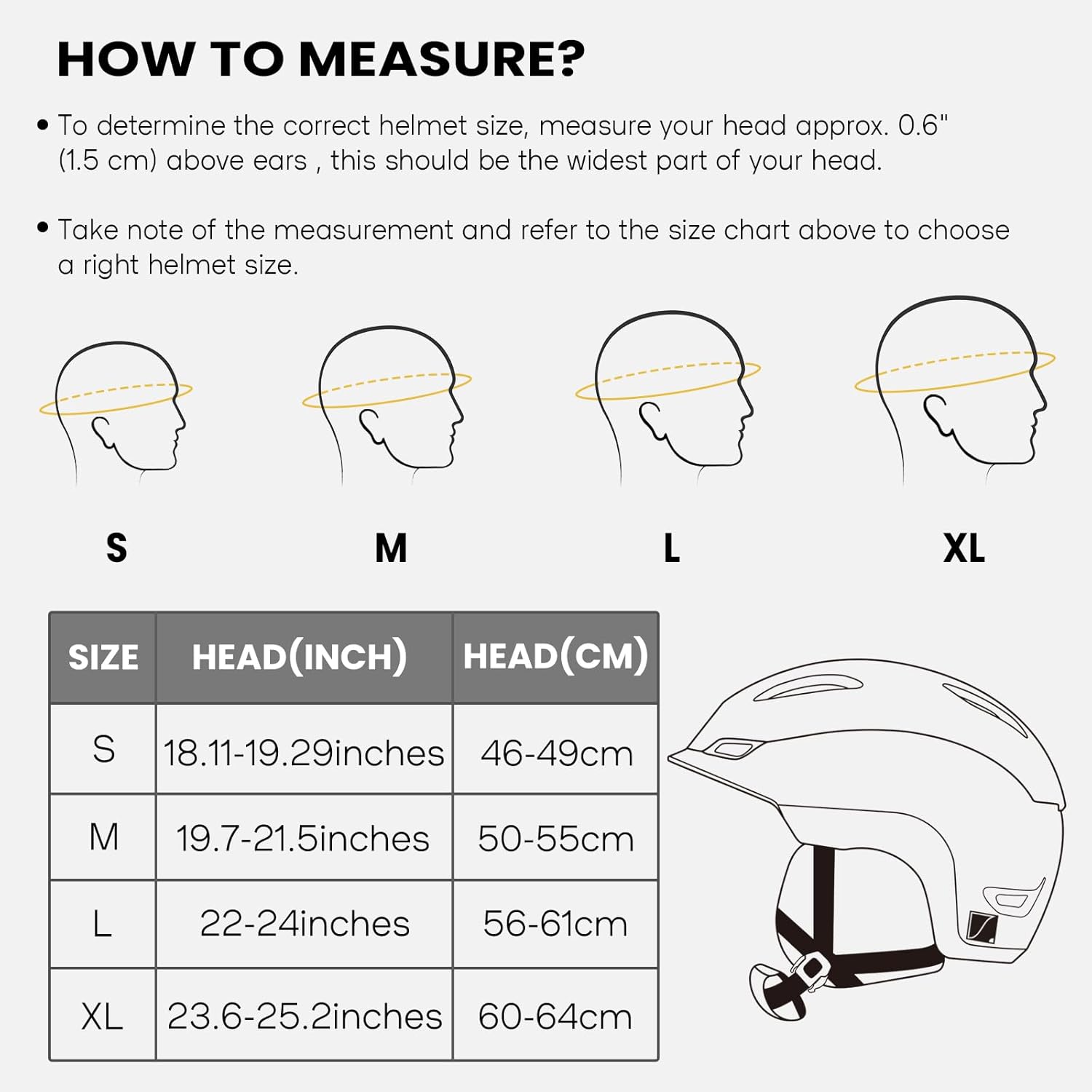 Casco de snowboard, casco de esquí para adultos, con 9 rejillas de ventilación, carcasa de ABS y espuma EPS, cascos de nieve para hombres y mujeres