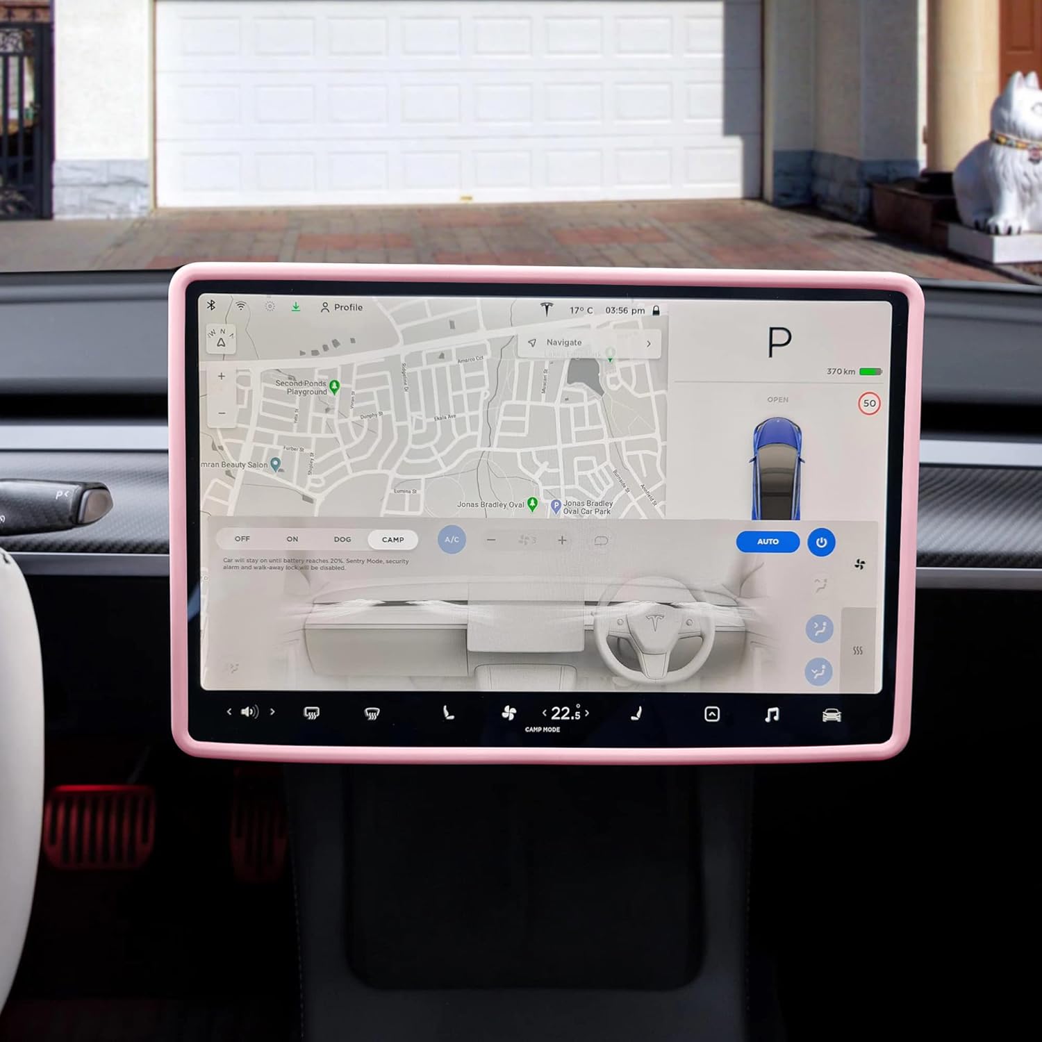 Marco protector de pantalla para Tesla Model 3  Y consola central accesorios decoración protección Tesla pantalla inastillable bordes de silicona