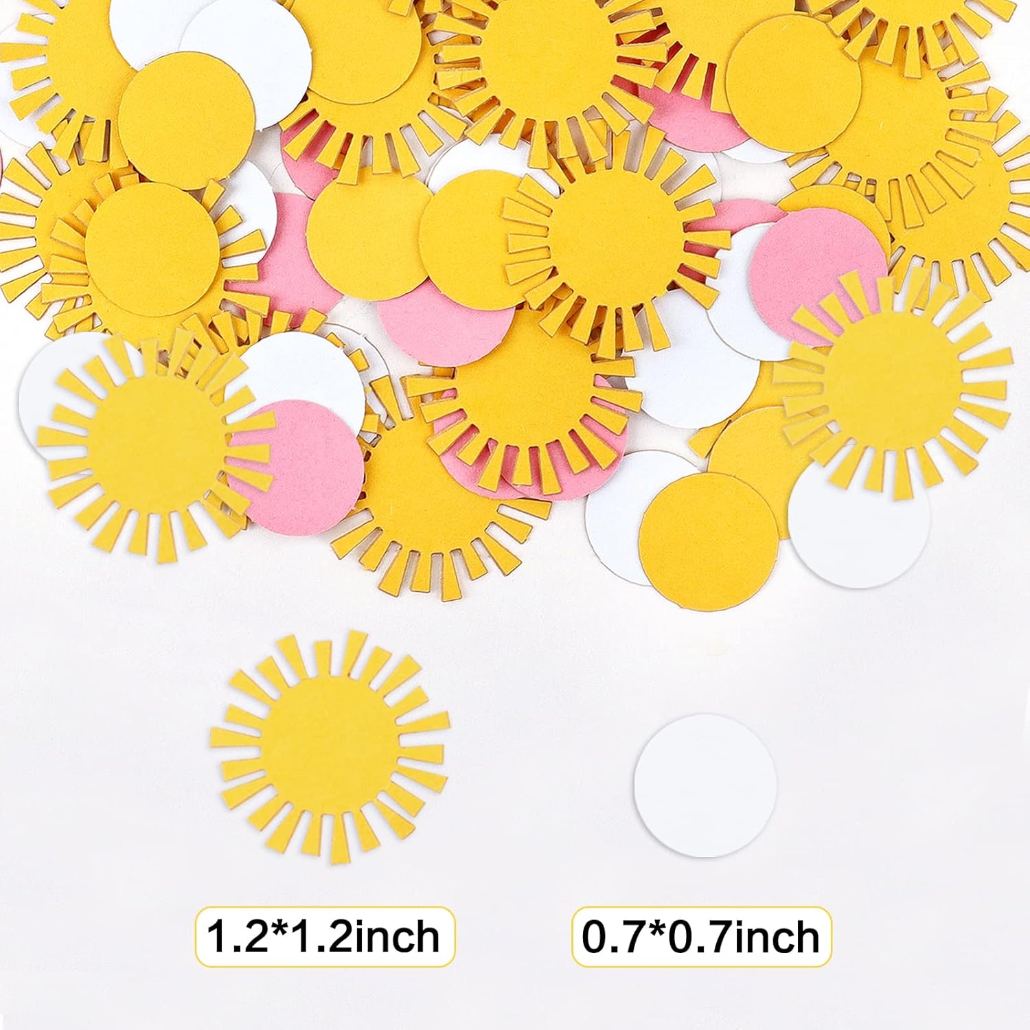 100 piezas de confeti de sol con la frase “You are my sunshine” (Confeti de sol You are My Sunshine),