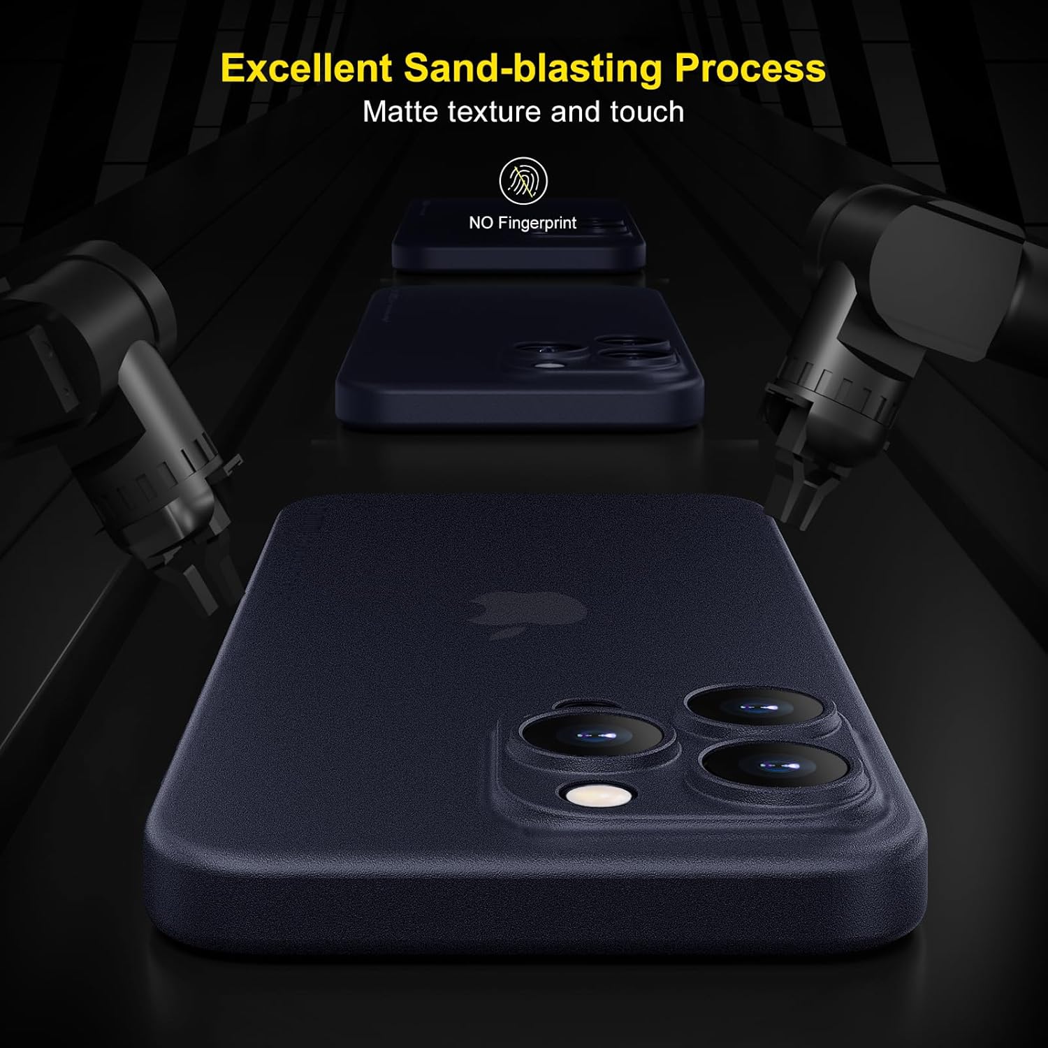 memumi Funda delgada para iPhone 15 Pro de 0.012 in, ligera, cubierta de lente de cámara, protección completa PP acabado mate, cubierta trasera