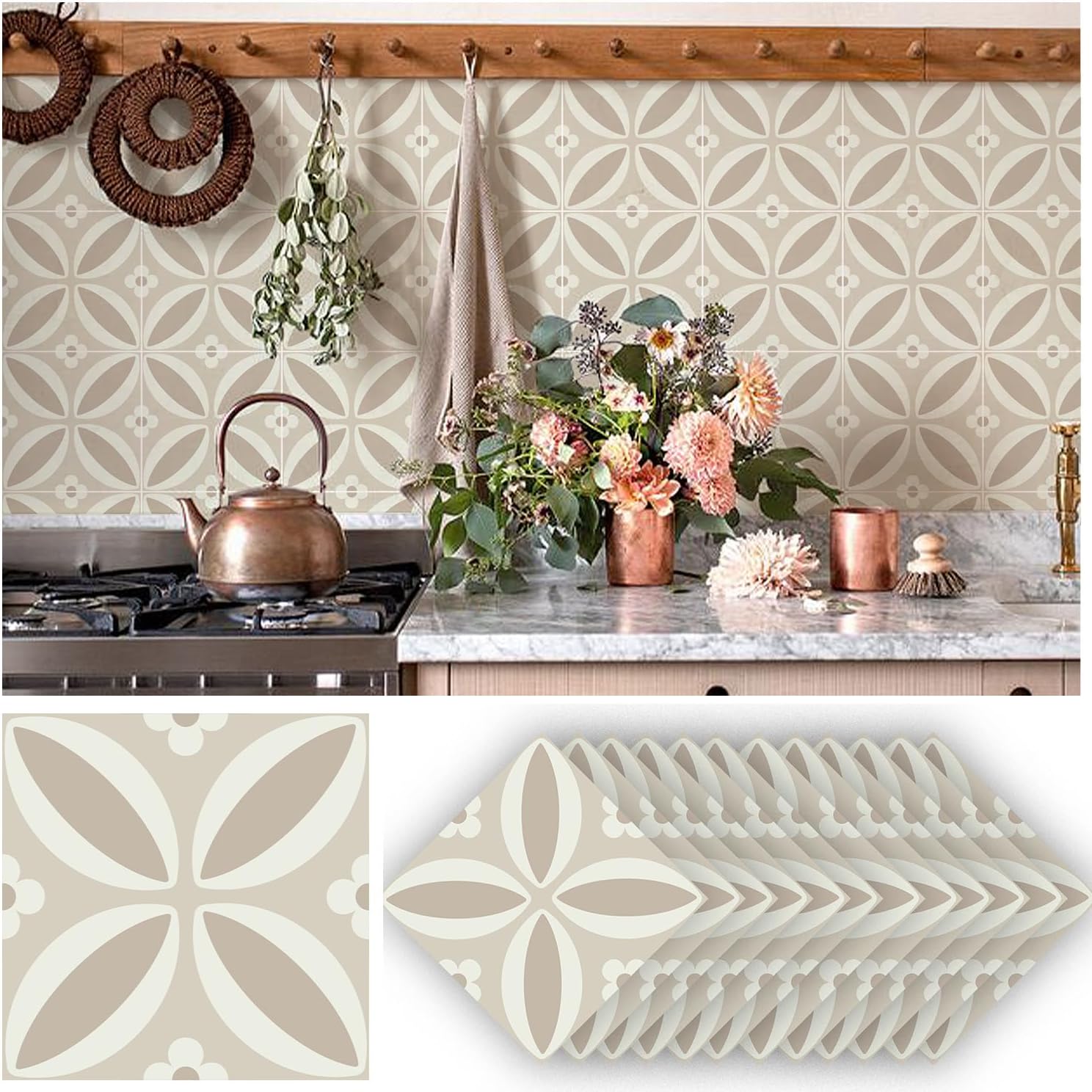 Azulejos de despegar y pegar, impermeables, para azulejos de cocina, azulejos autoadhesivos, azulejos de PVC, azulejos de pared, azulejos de