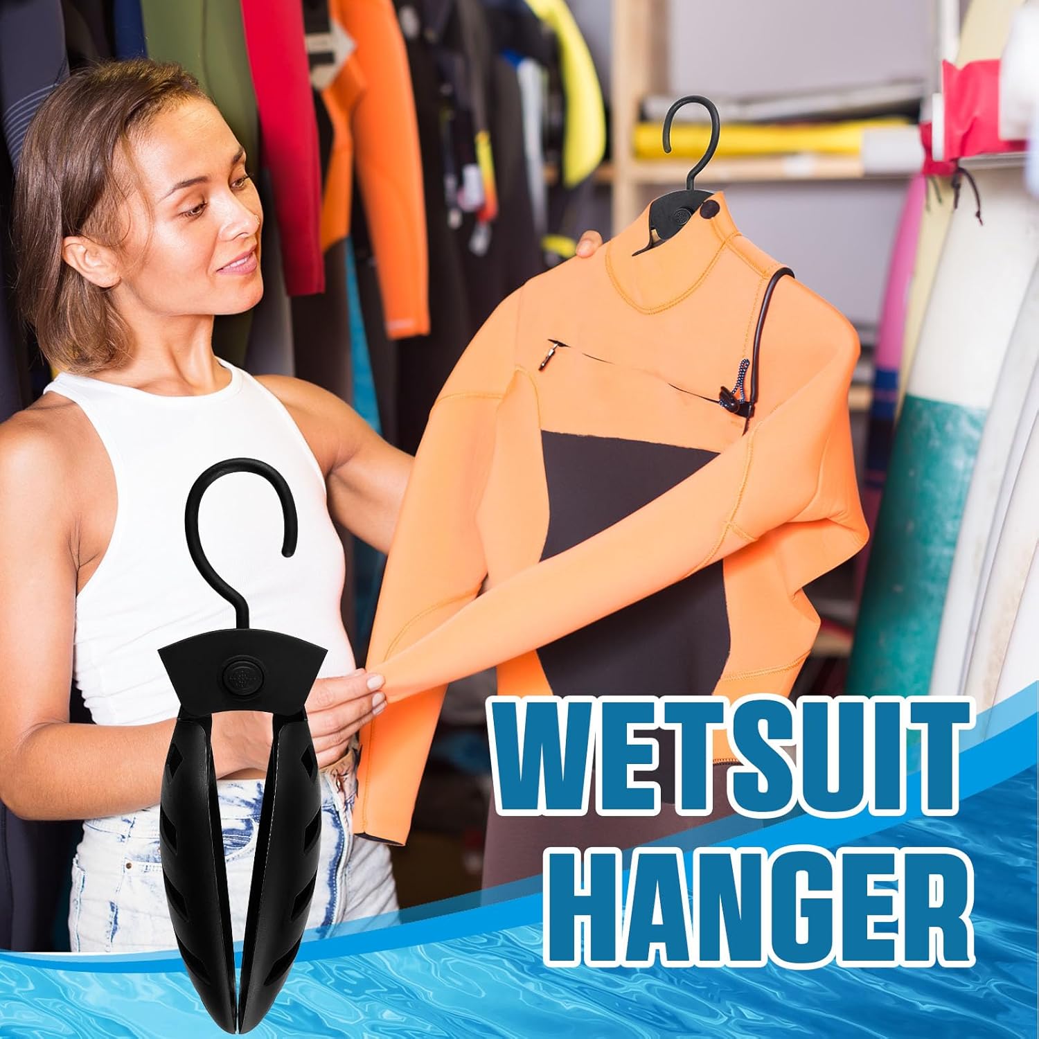 Foldable Wetsuit Hanger Fast Dry Surfing Suit Hangers Folding Vented Hanger for Men Women Suit Diving Accessories