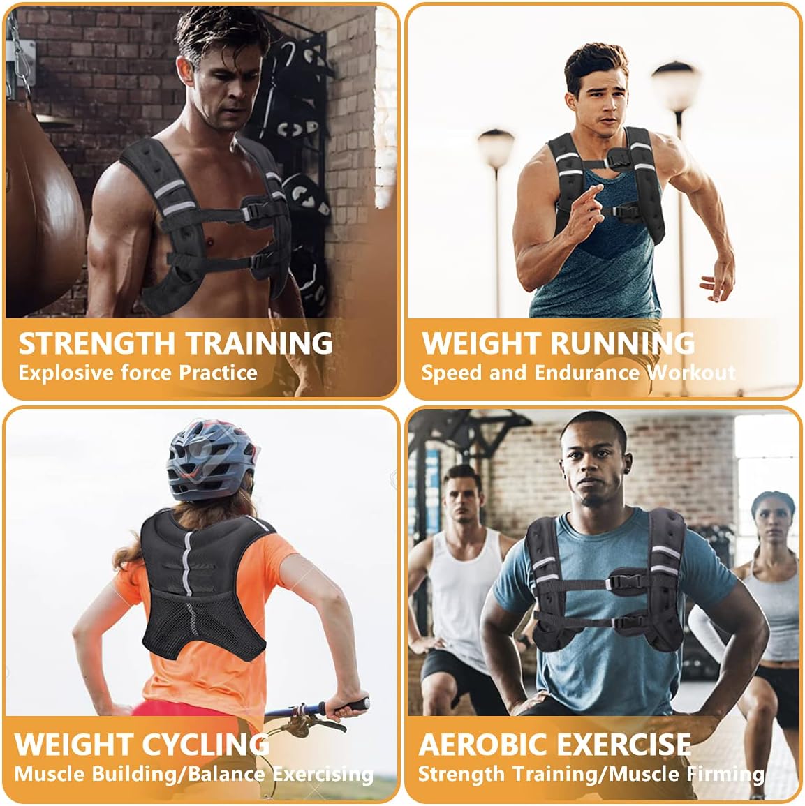 BITLIFUN Chaleco con peso para entrenamiento de hombres, chaleco de peso de entrenamiento de fuerza para hombres y mujeres, equipo de entrenamiento