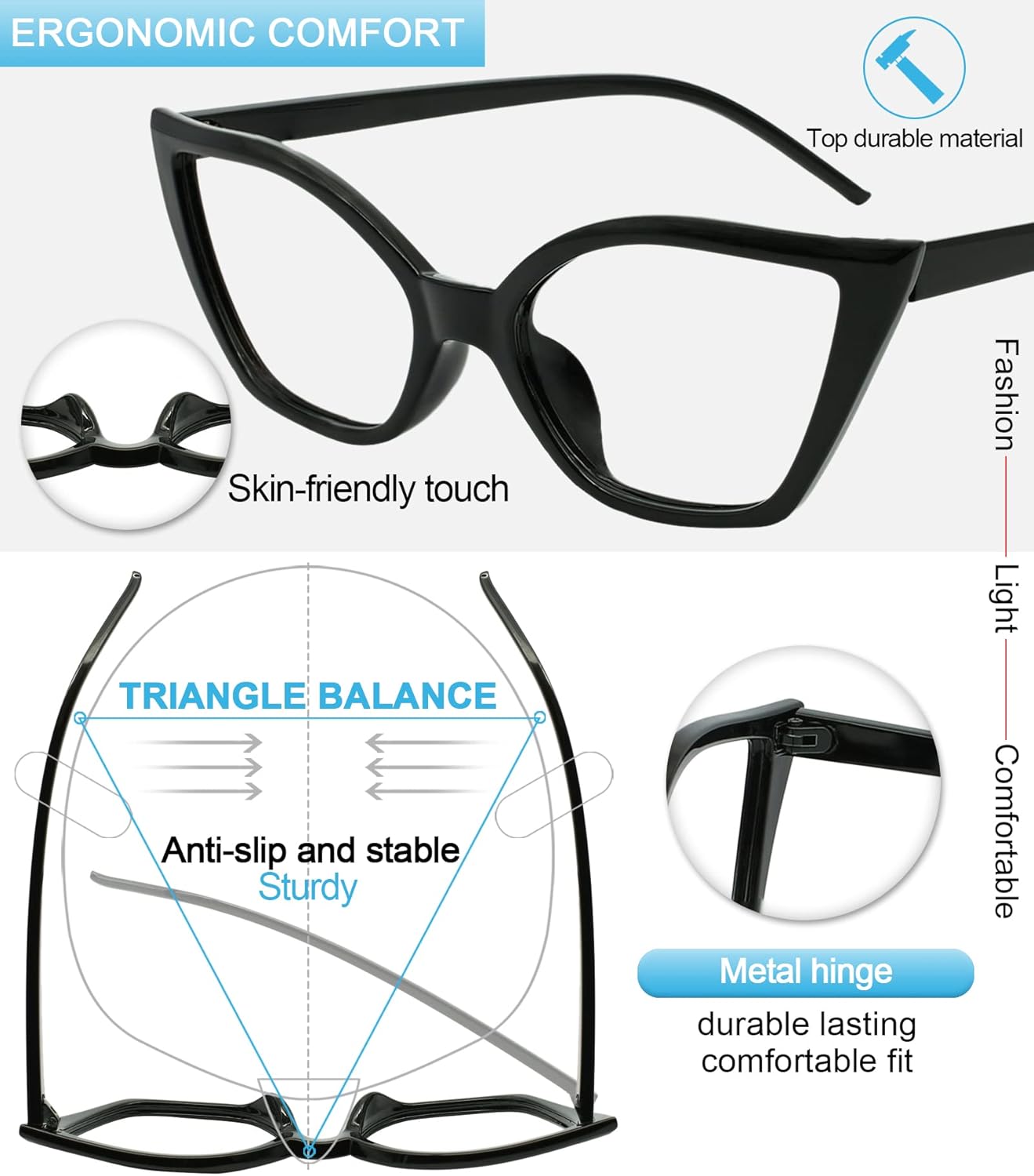 MARE AZZURO Gafas de lectura de ojo de gato para mujer, estilo retro, lindos, 0, 1, 0, 1,25, 1,5, 1,75, 2,0, 2,25, 2,5, 2,75, 3,0, 3,5, 4,0, 5,0, 6,0