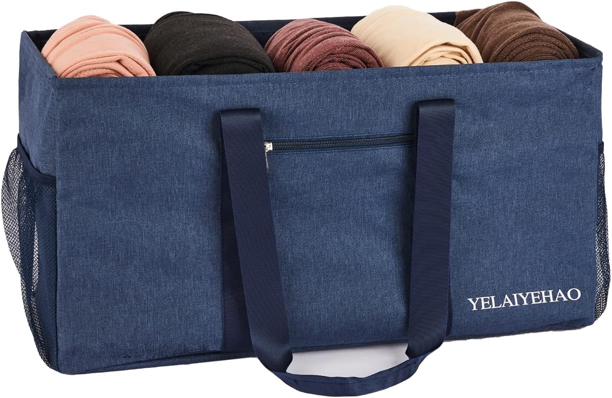 Bolsa grande de utilidad, plegable para almacenamiento, piscina, playa, compras, picnic, lavandería, gimnasio y equipaje