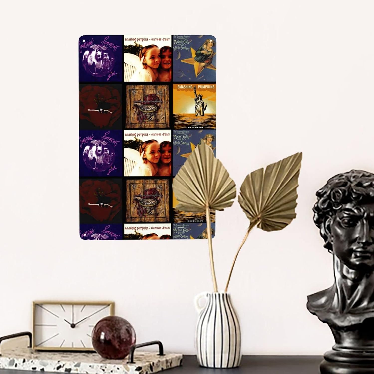 The Rock Smashing Band Pumpkins Placa decorativa de metal para decoración de pared, póster divertido para decoración del hogar para dormitorio,