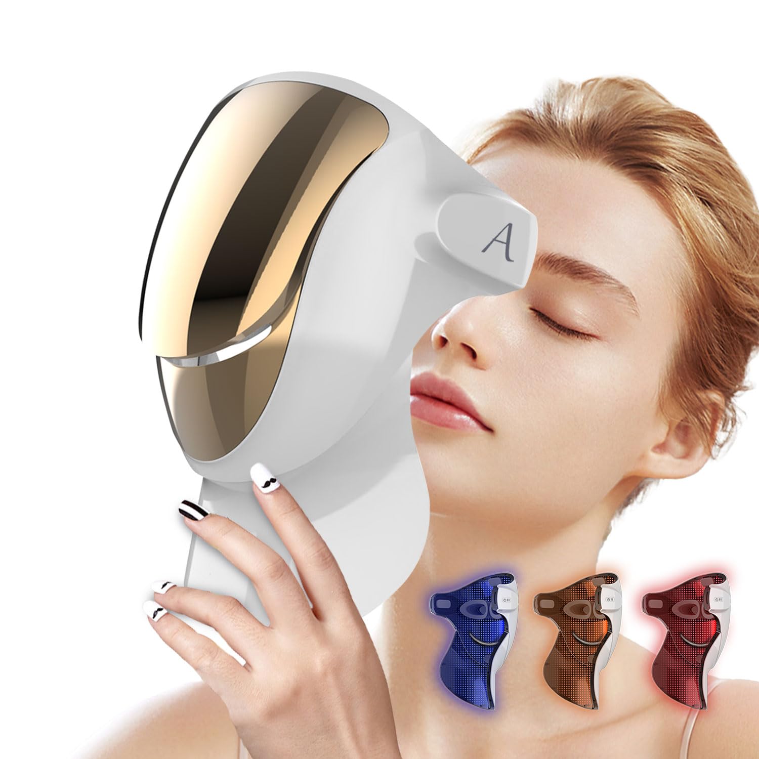 Aphrona Halo Led Light Therapy Face LED Light Therapy Skin Care Máscara de fotón, luz azul y roja para tratamiento del acné, eliminación de arrugas