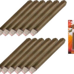 Puro de hojaldre de escenario falso de aspecto realista (paquete de 12) (4.5 pulgadas) cigarro marrón sintético. Parece que está tapada. Puro de hojaldre de escenario falso de aspecto realista (paquete de 12) (4.5 pulgadas) cigarro marrón sintético. Parece que está tapada.