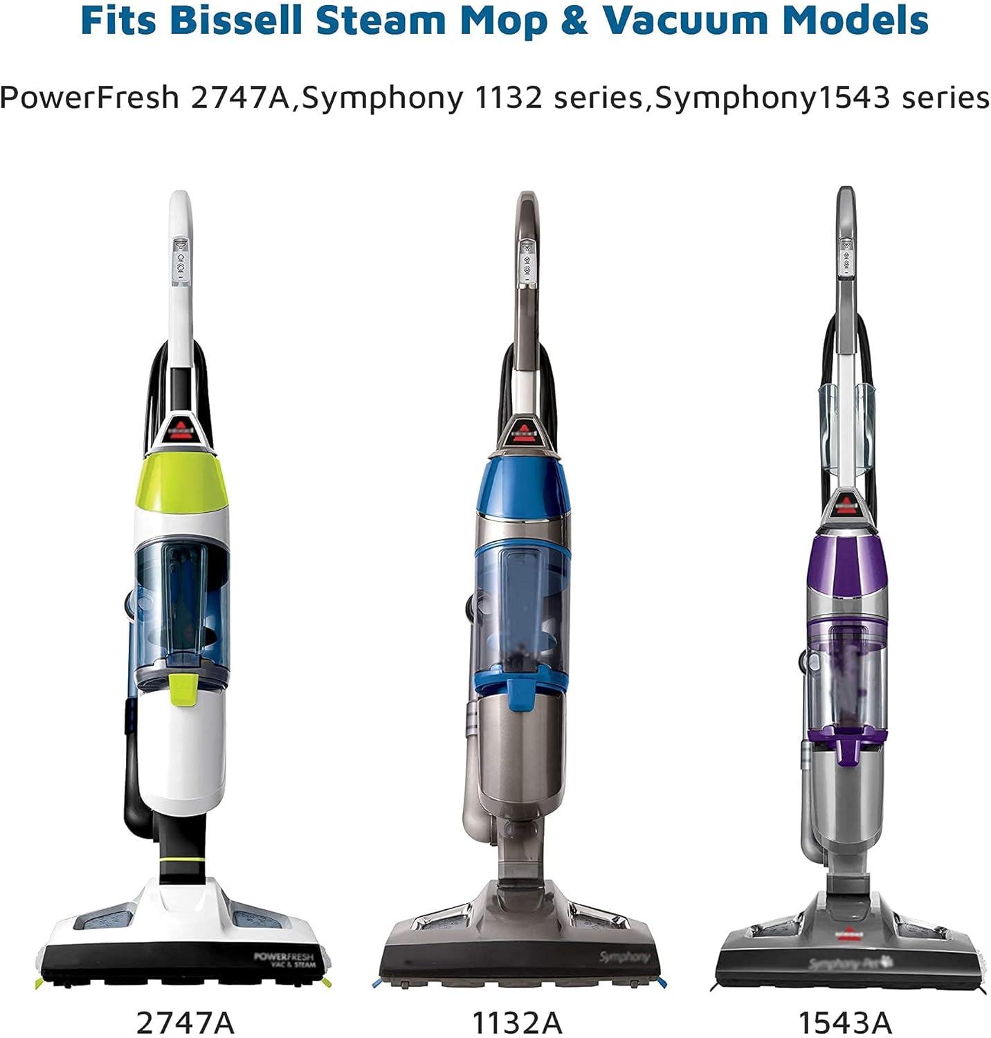 F Flammi – Juego de 6 almohadillas para fregona de vapor + 24 discos aromáticos para Bissell PowerFresh Vac & Steam Mop 2747A y Symphony Vac & Steam