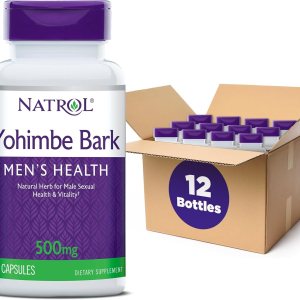 Natrol Yohimbe Bark 500MG Salud Masculina, 90 Cápsulas (Paquete de 1) Natrol Yohimbe Bark 500MG Salud Masculina, 90 Cápsulas (Paquete de 1)